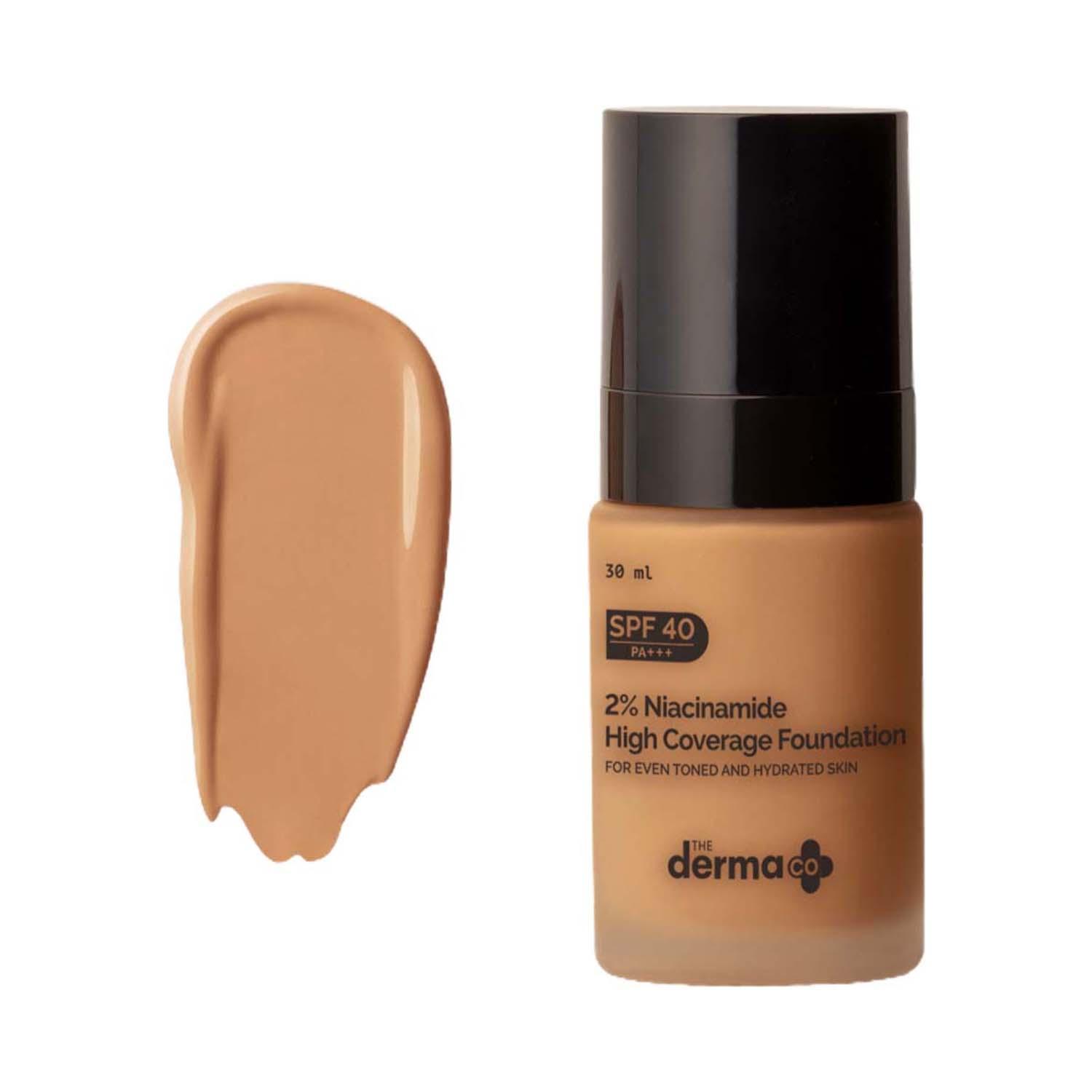 The Derma Co | The Derma Co. 2% Niacinamide & 1% Hyaluronic Acid Foundation With SPF 40 PA+++ - Caramel (30 g)