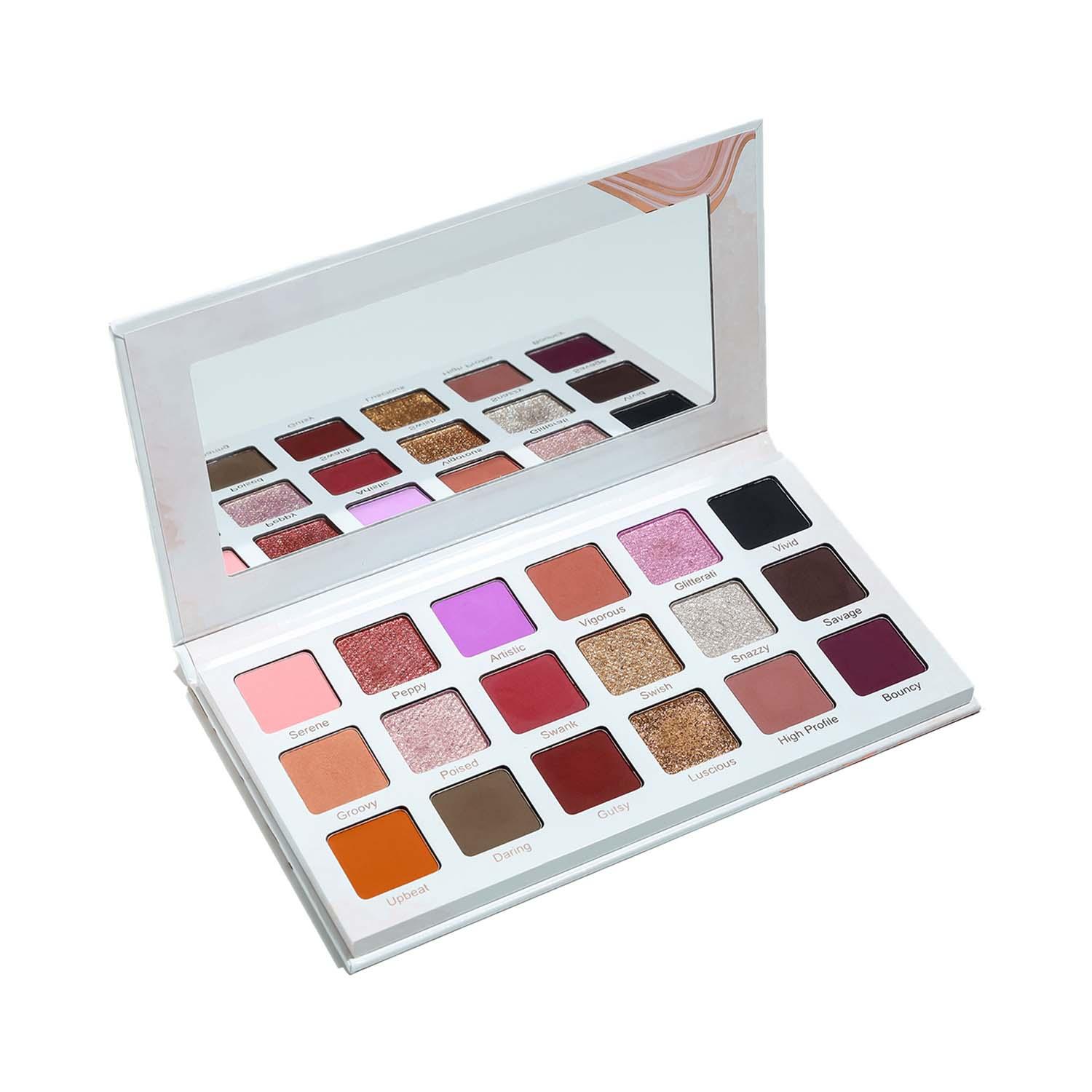 Praush Beauty | Praush Beauty Eyeshadow Palette with 18 Pigmented Shades - The Showstopper (206 g)