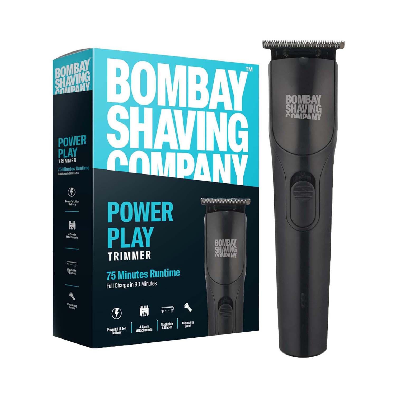 Bombay Shaving Company | Bombay Shaving Company Power Play Trimmer For Men 75 Min Runtime 5 Length Settings - Black (160 g)