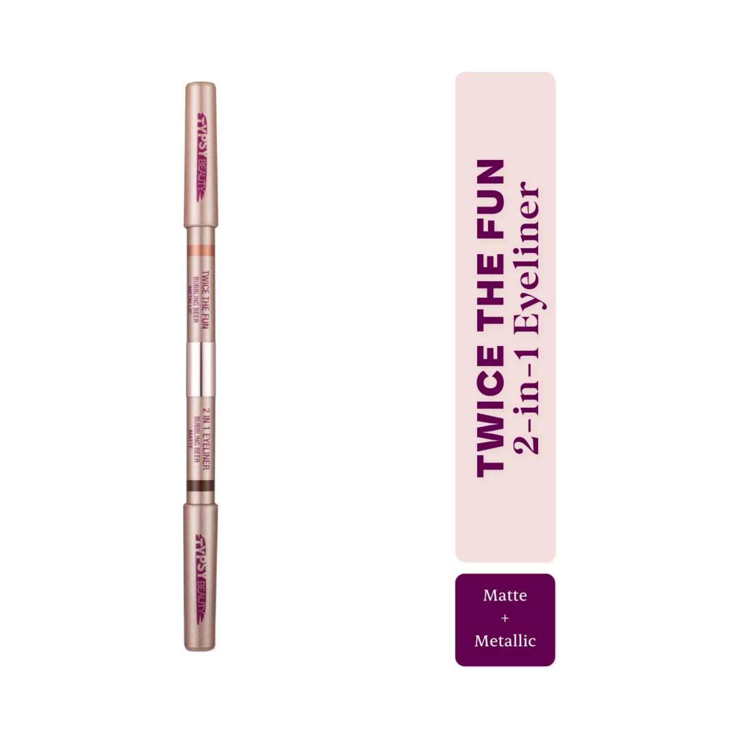 Typsy Beauty | Typsy Beauty Twice The Fun 2 In 1 Eyeliner - 01 Wine and Dine (2 g)