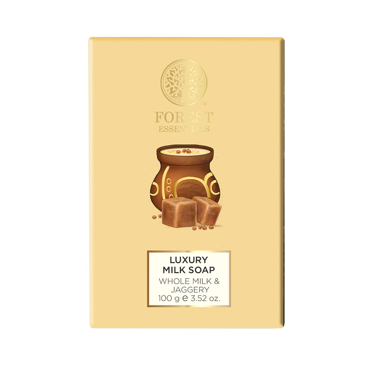 Forest Essentials | Forest Essentials Body Soap Whole Milk and Jaggery Handmade Natural For Women and Men Soap (100 g)