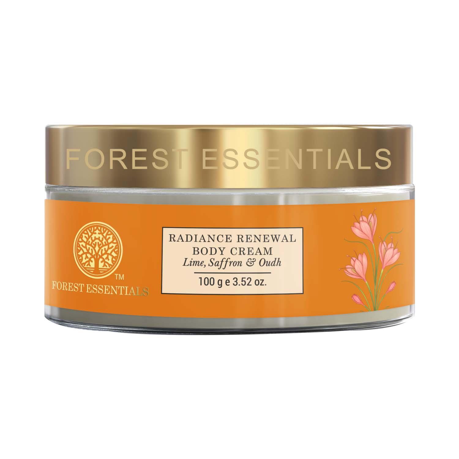 Forest Essentials | Forest Essentials Radiance Renewal Lime Saffron and Oudh Ayurvedic Body Cream (100 g)