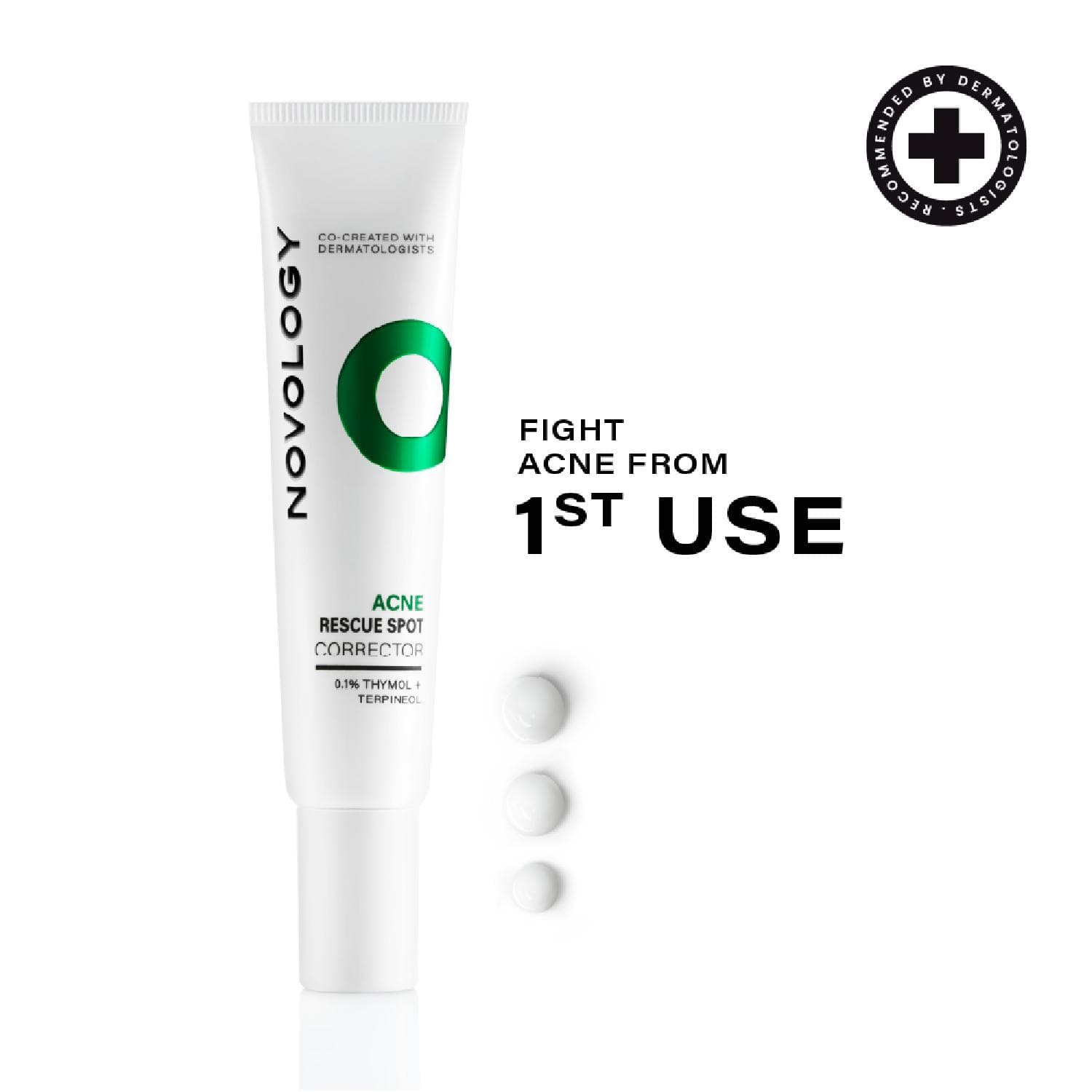 Novology | Novology Acne Spot Corrector Fights Active Acne, Whiteheads, Pimples For Acne Prone Skin (30 g)