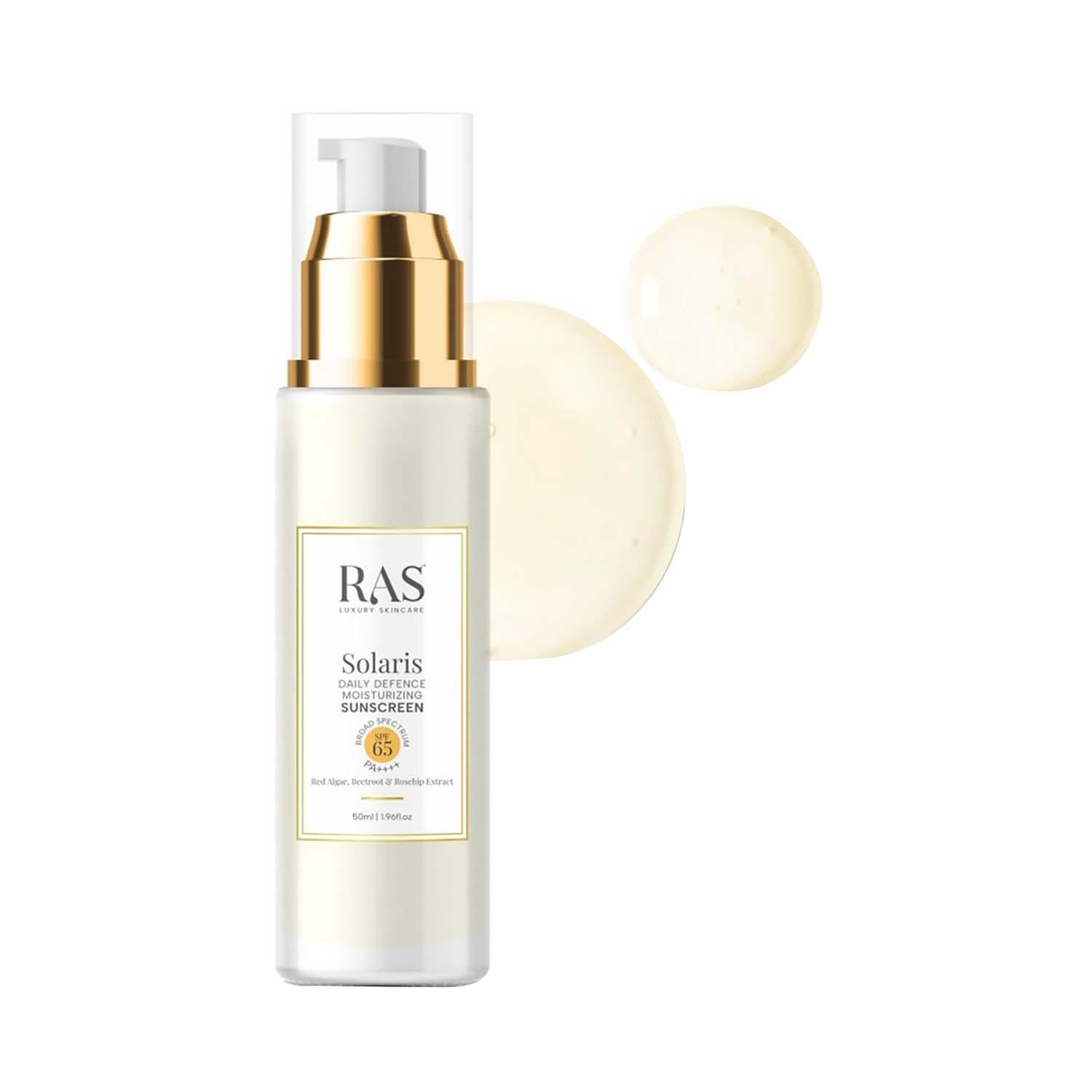 Ras Luxury Skincare | Ras Luxury Skincare Solaris Daily Defence Mineral Sunscreen With SPF 65 PA++++ (50 ml)
