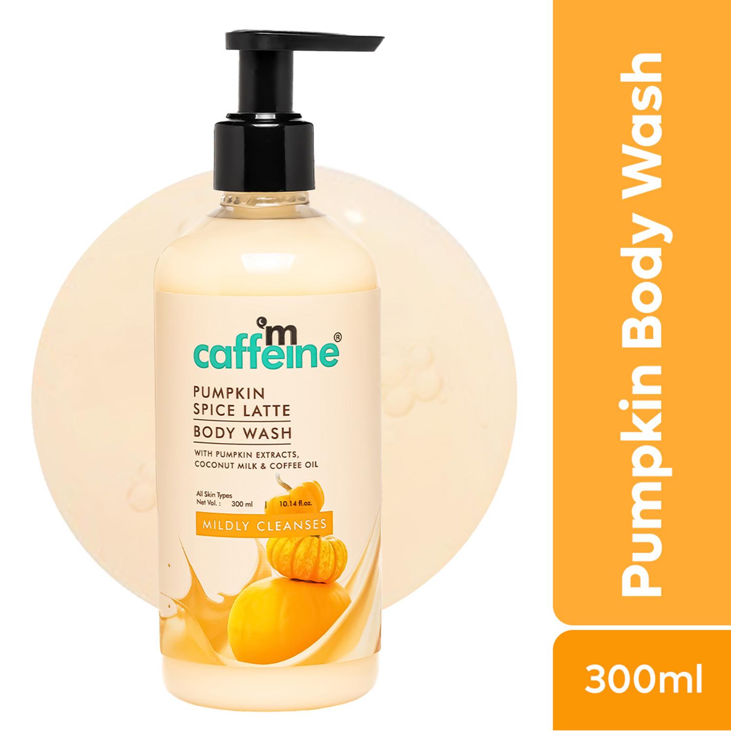 mCaffeine | mCaffeine Pumpkin Spice Latte Body Wash, Sweet & Spice Aroma, Mildly Cleansing for Soft Skin (300ml)