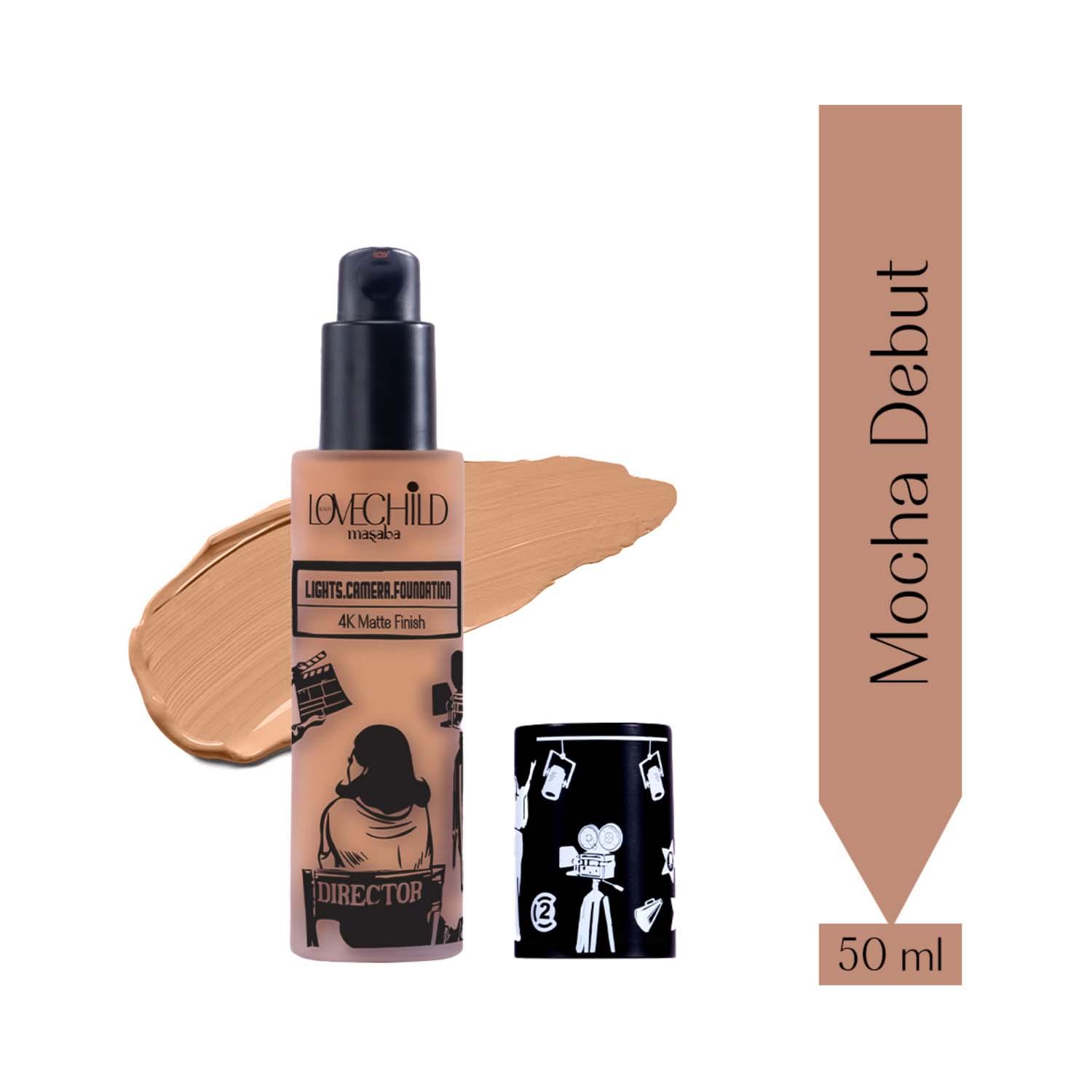 LoveChild Masaba | LoveChild Masaba Lights Camera Foundation 4K Matte Finish - Mocha Debut (30 g)