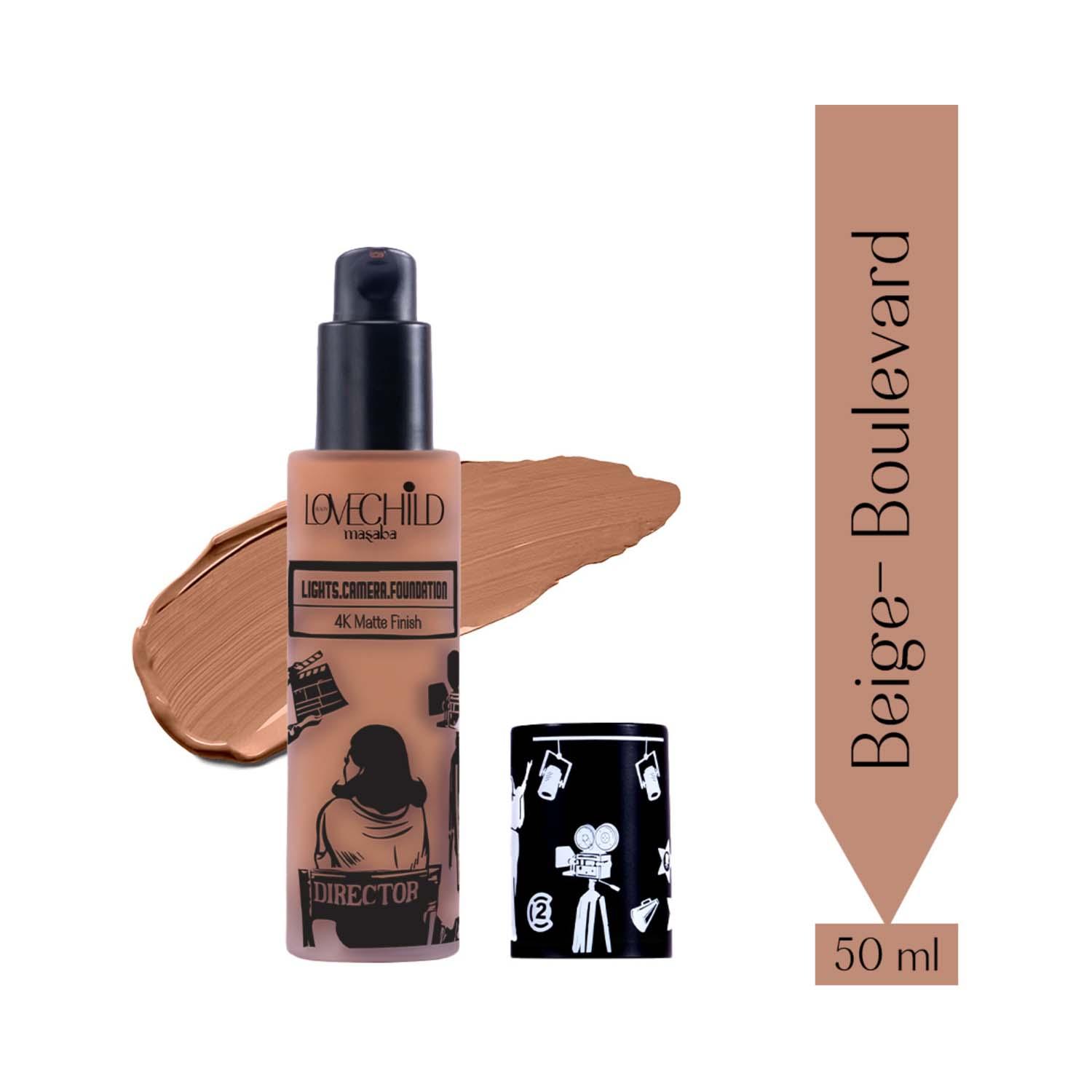 LoveChild Masaba | LoveChild Masaba Lights Camera Foundation 4K Matte Finish - Beige Boulevard (30 g)