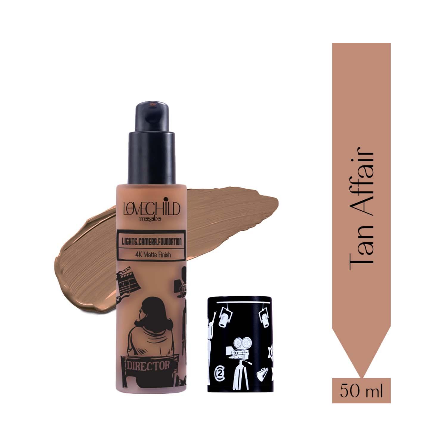 LoveChild Masaba | LoveChild Masaba Lights Camera Foundation 4K Matte Finish - Tan Affair (30 g)