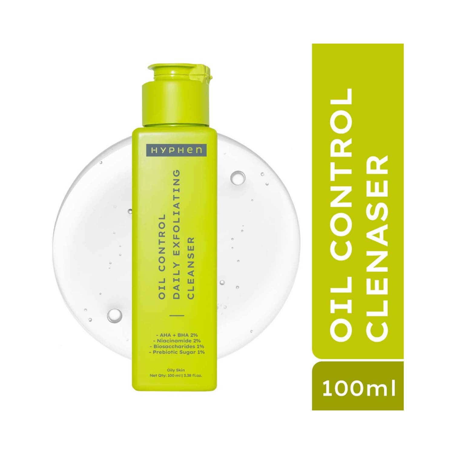 Hyphen | Hyphen Oil Control Exfoliating Cleanser 2% Aha + Bha Salicylic Acid Face Wash (100 ml)