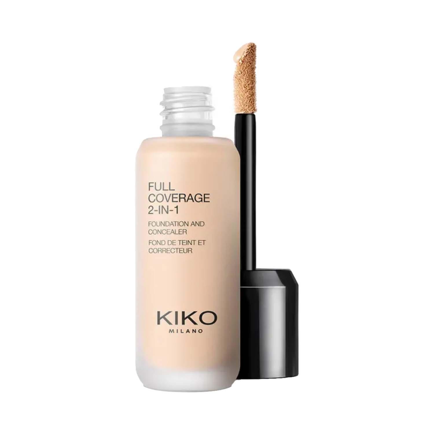 Kiko Milano | KIKO Milano Full Coverage 2-In-1 Foundation & Concealer - WR01 Warm Rose (25 ml)