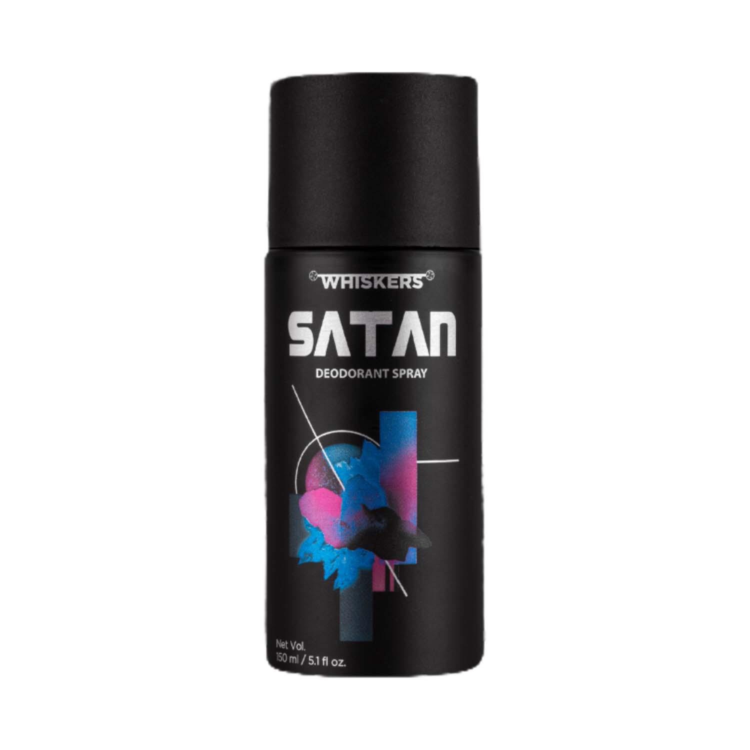 WHISKERS Satan Deodorant Spray For Men (150 ml)
