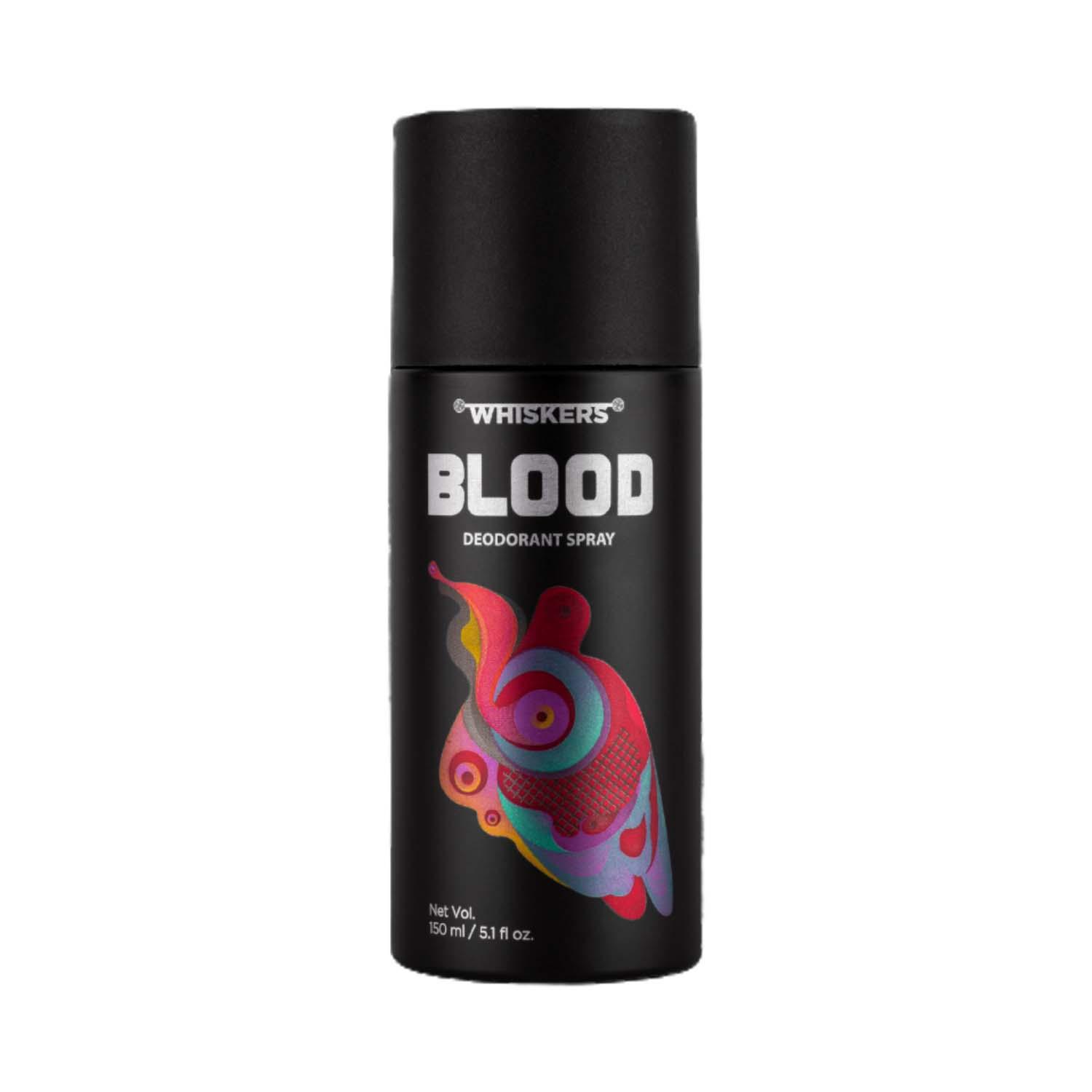 WHISKERS Blood Deodorant Spray For Men (150 ml)