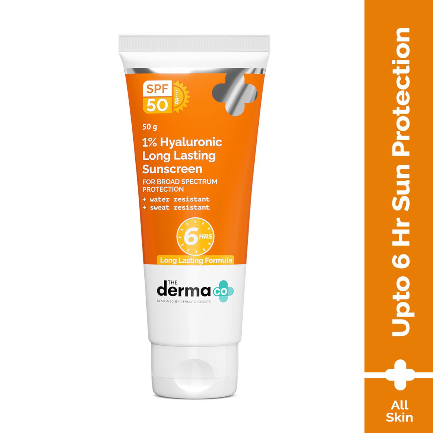 The Derma Co | The Derma Co Hyaluronic 1%  Long Lasting Sunscreen Hyaluronic Acid & Vitamine E (50 g)
