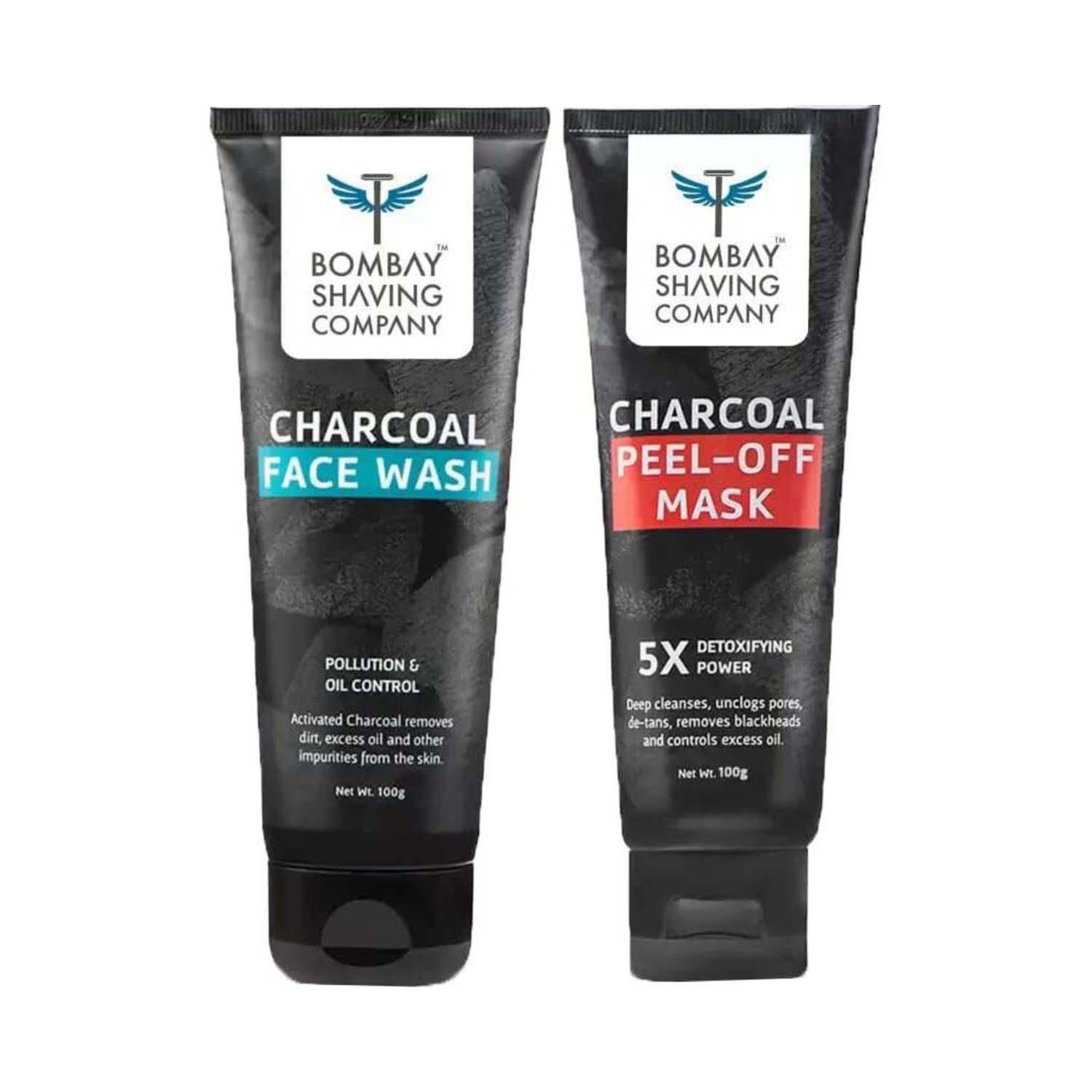 Bombay Shaving Company Charcoal Face Wash and Peel Of Mask Combo (2 Pcs)