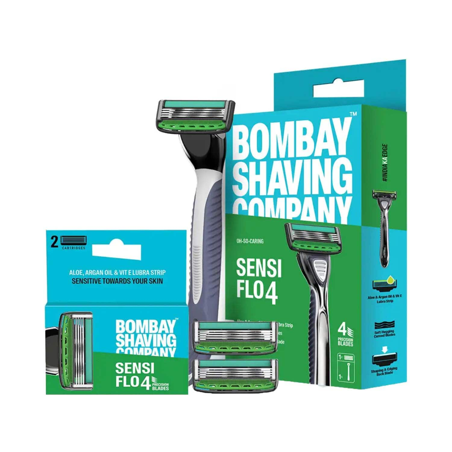 Bombay Shaving Company | Bombay Shaving Company Sensiflo 4 Razor With Cartridge (2 Pcs)