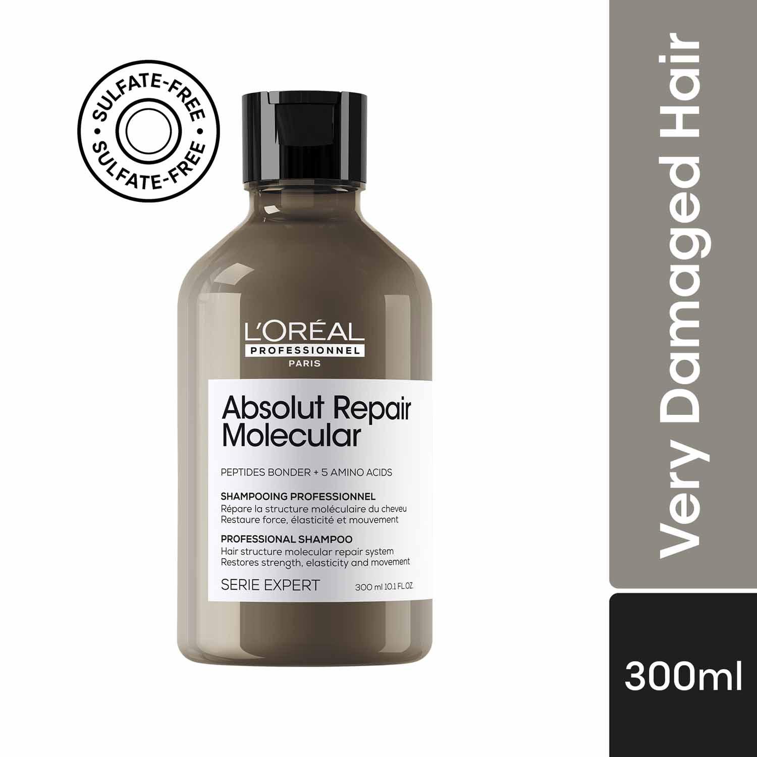 L'Oreal Professionnel | L'Oreal Professionnel Absolut Repair Molecular Sulfate-Free Deep Repairing Shampoo for Damaged Hair (300 ml)
