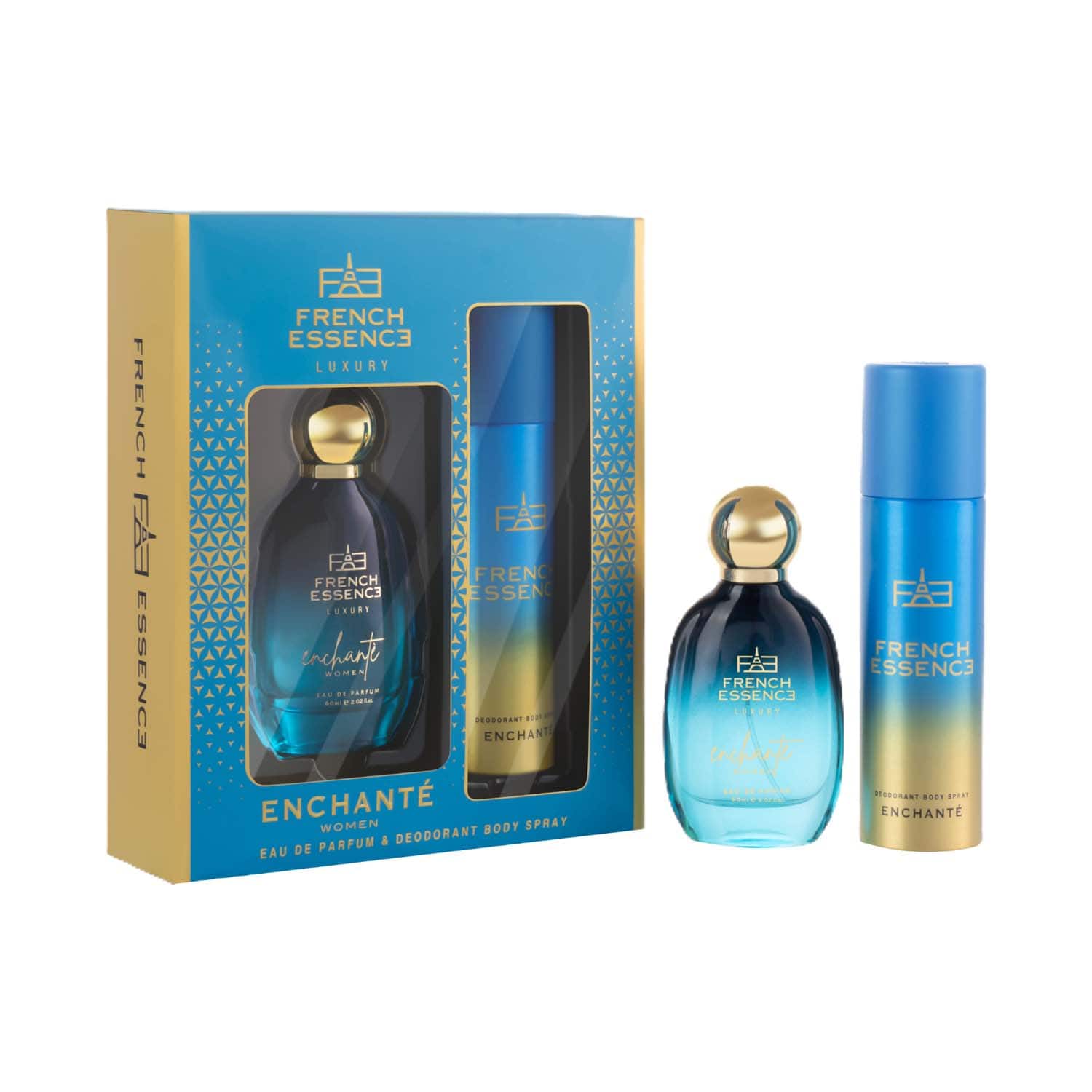 FRENCH ESSENCE | FRENCH ESSENCE Enchante Perfume (60 ml) & Deodorant (150 ml) Luxury Gift Set For Men (2 pcs)