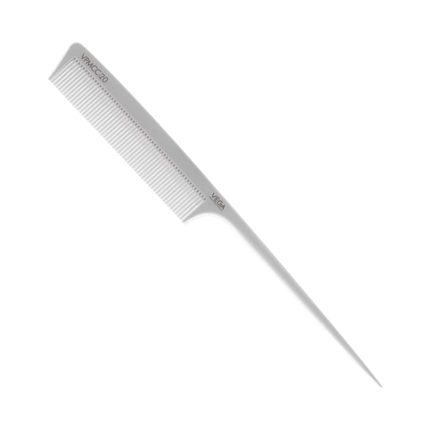 VEGA Professional | VEGA Professional Carbon Tail Comb VPMCC-20 - White Line (13 g)