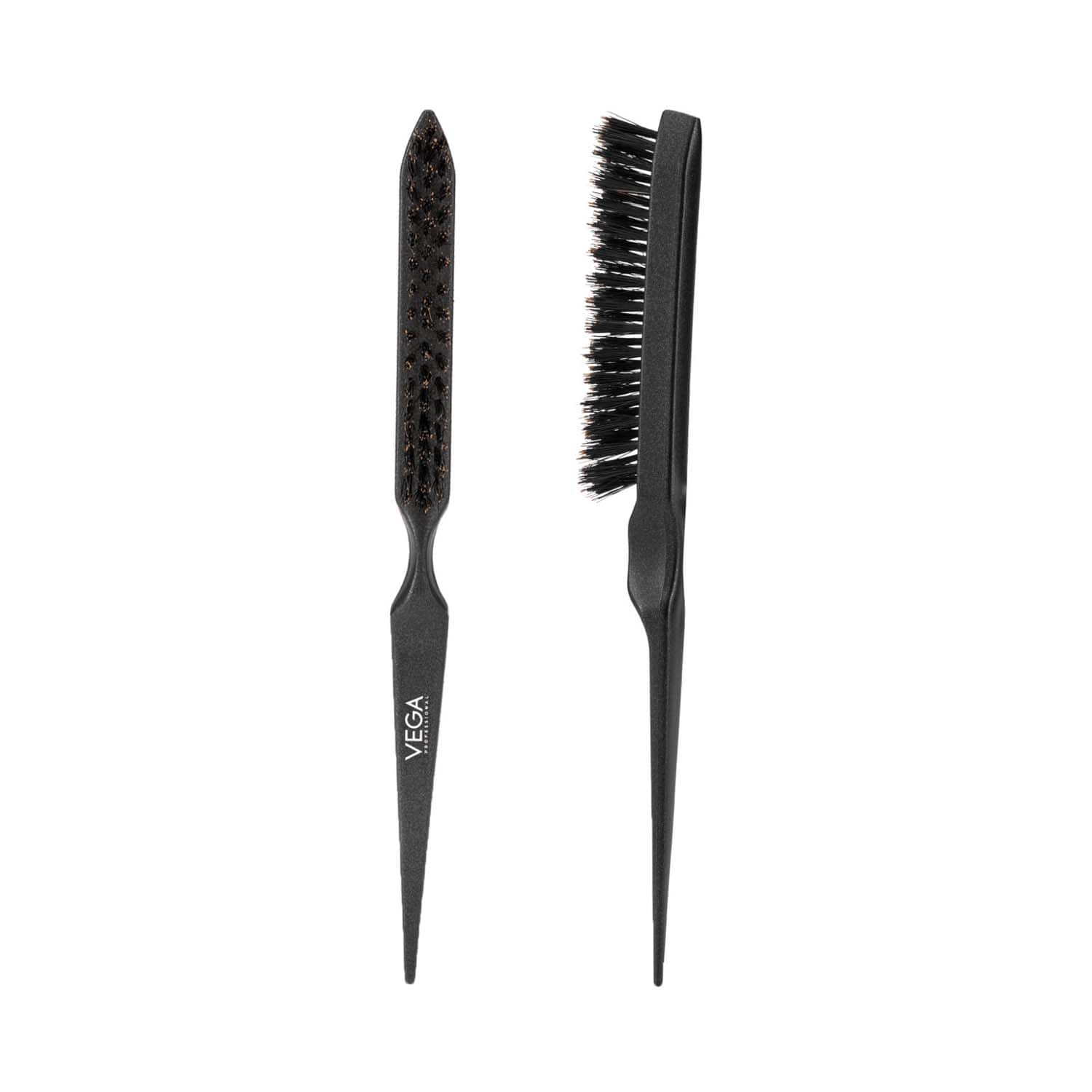 VEGA Professional | VEGA Professional Teasing Hair Brush with 100 % Boar Bristles VPPHB-07 - Black (25 g)