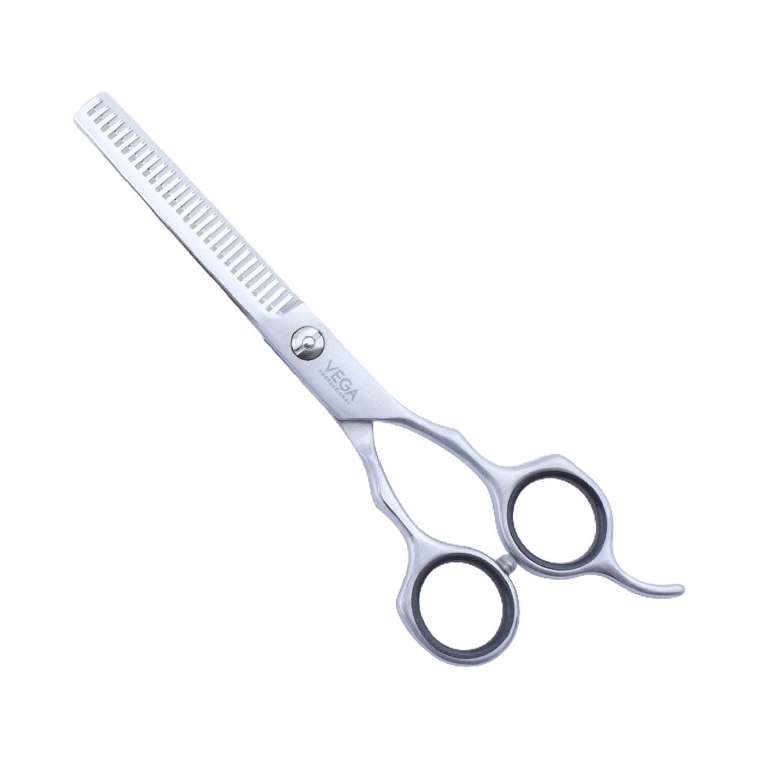VEGA Professional | VEGA Professional Silver Ice 28 Thinning Silver line Hairdressing Scissor VPVSC-28 - Silver (51 g)