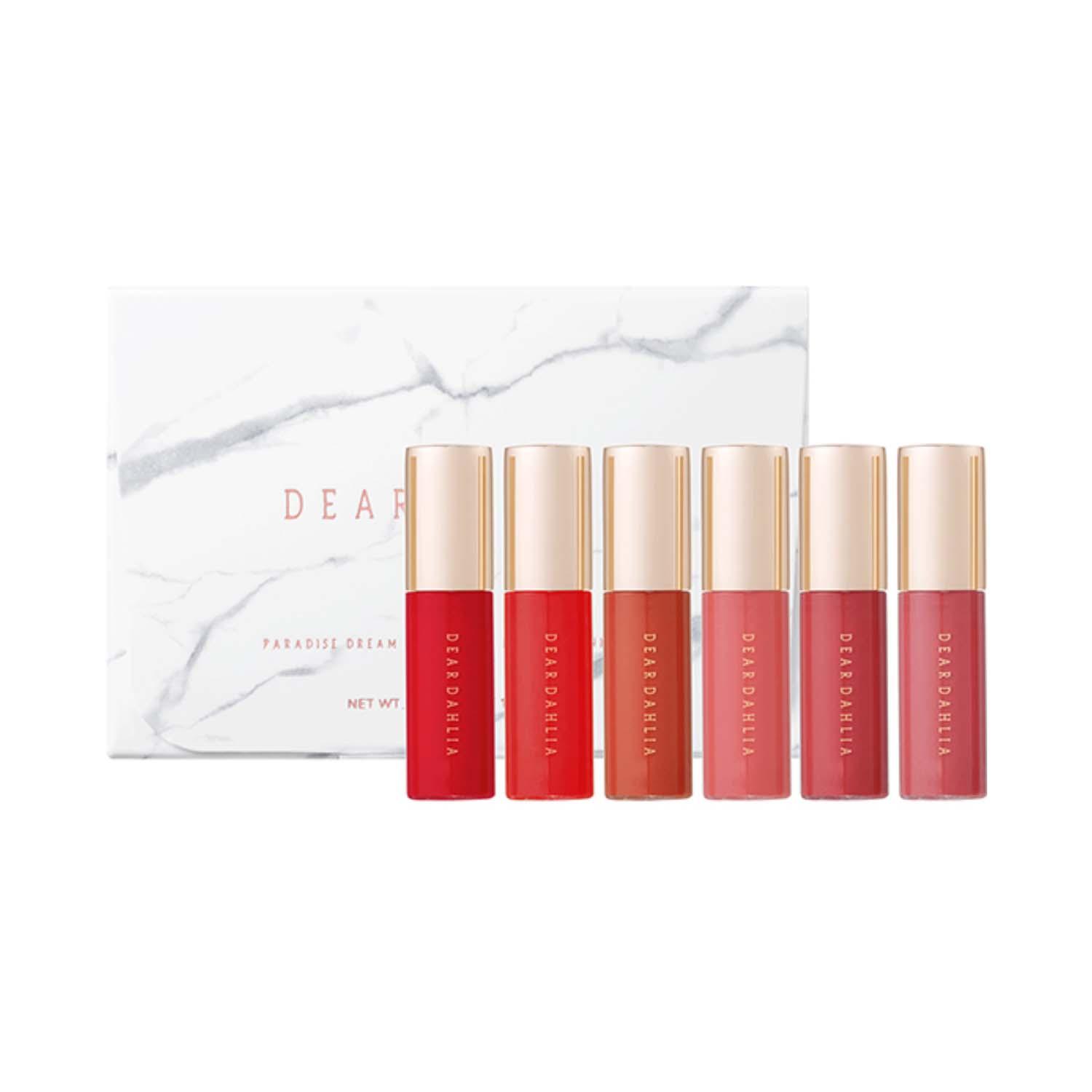 Dear Dahlia | Dear Dahlia Paradise Dream Velvet Lip Mousse Mini - Red Collection (6 pcs)