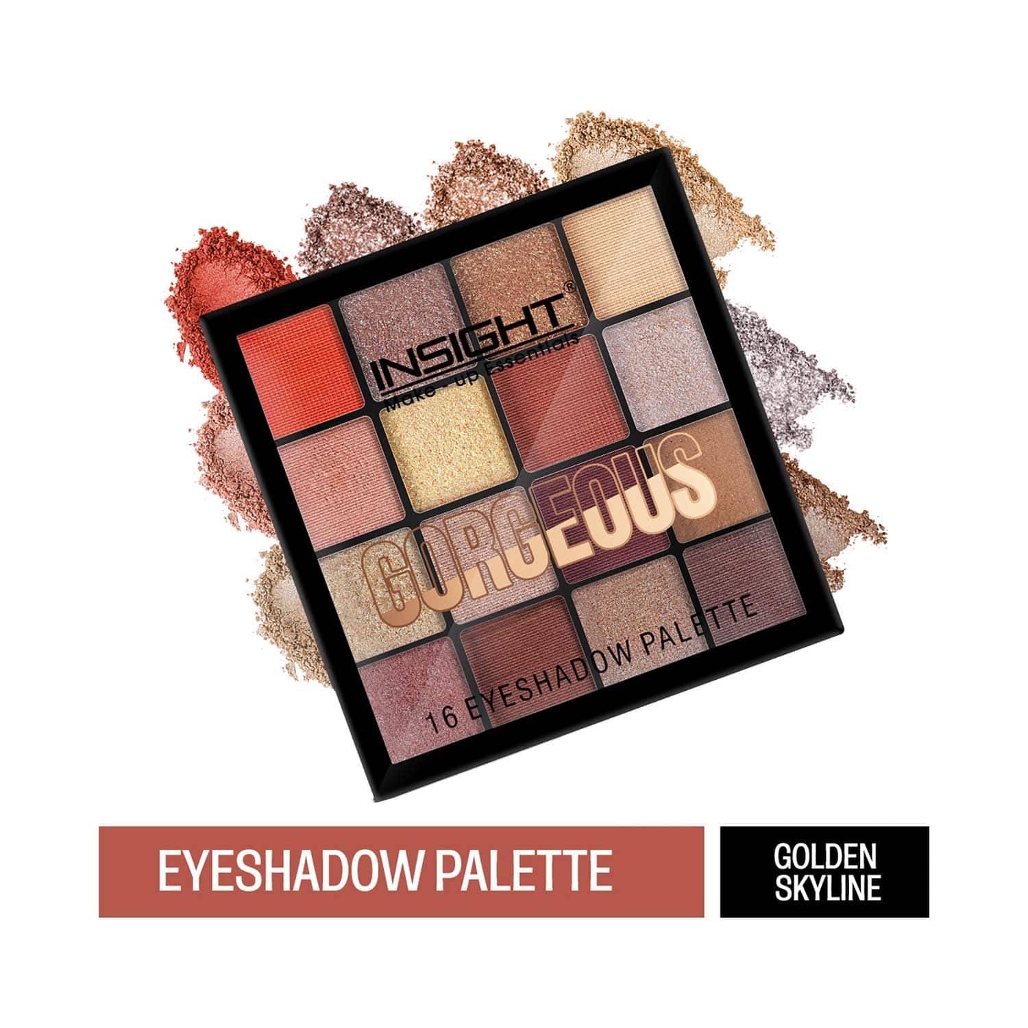 Insight Cosmetics | Insight Cosmetics Gorgeous 16 Eyeshadow Palette - Golden Skyline (37 g)