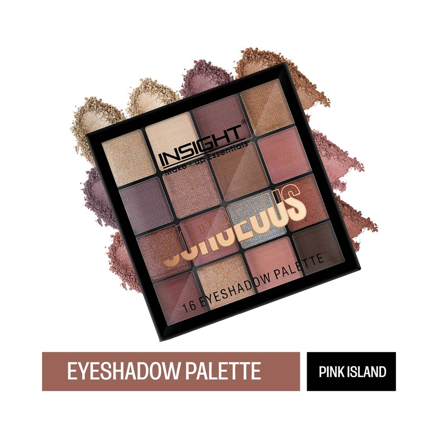 Insight Cosmetics | Insight Cosmetics Gorgeous 16 Eyeshadow Palette - Pink Island (37 g)