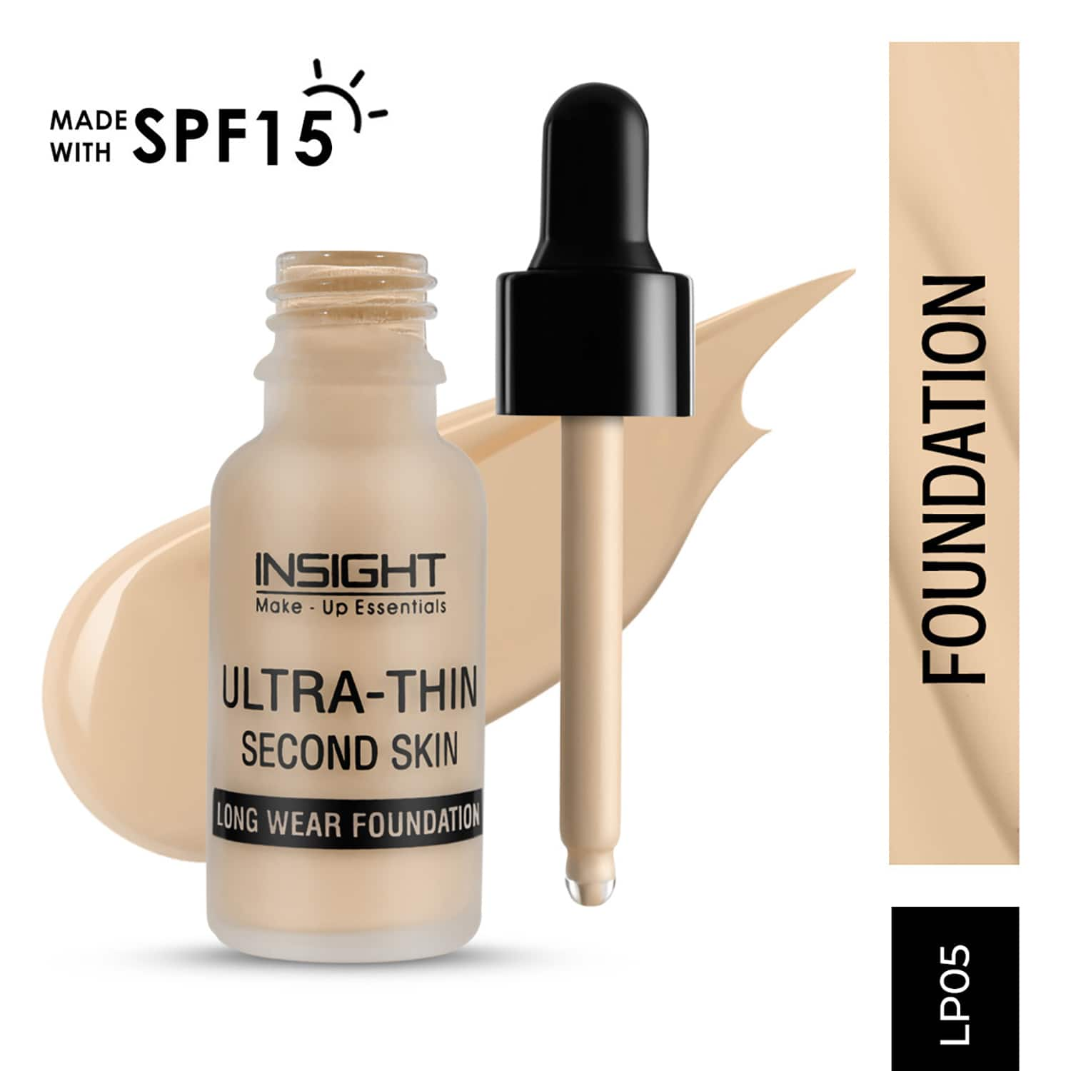 Insight Cosmetics | Insight Cosmetics Ultra-Thin Second Skin Long Wear Foundation with SPF 15 - LP05 (20 ml)