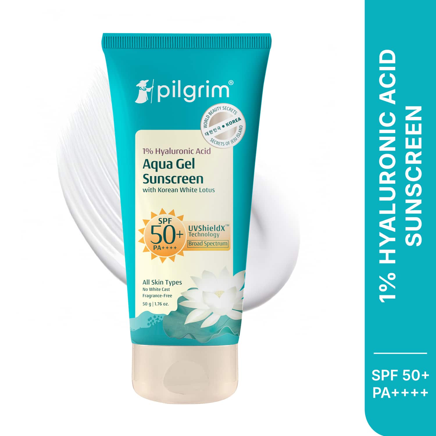 Pilgrim | Pilgrim 1% Hyaluronic Acid Sunscreen Gel SPF 50 PA+++ (50 g)