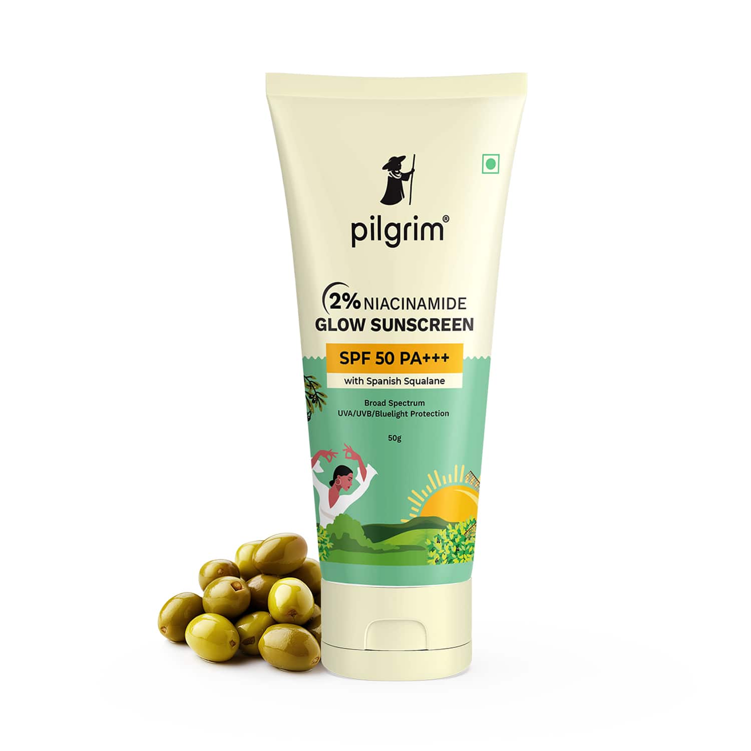 Pilgrim | Pilgrim 2% Niacinamide Glow Sunscreen SPF 50 PA+++ (50 g)