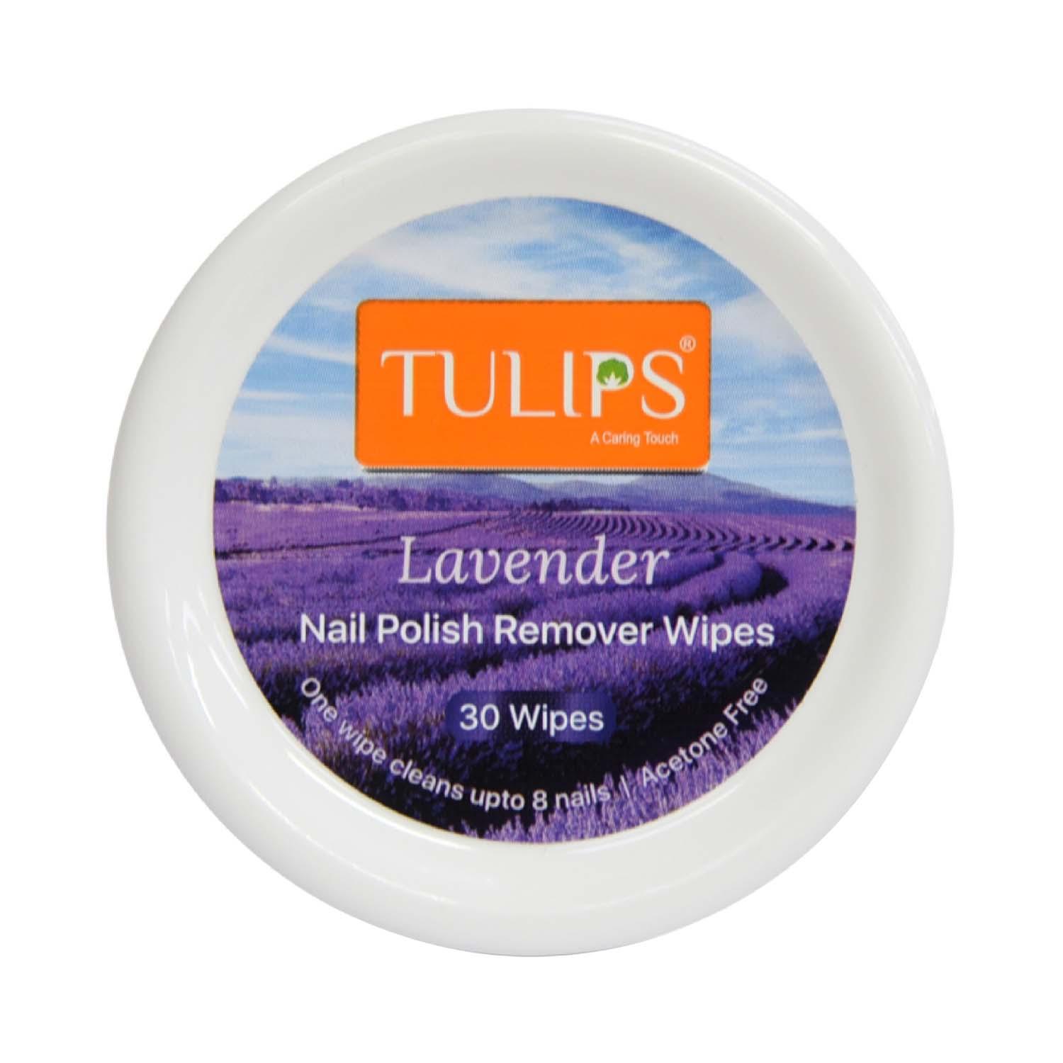 Tulips | Tulips Lavender Nail Polish Remover Wipes - (30 pcs)