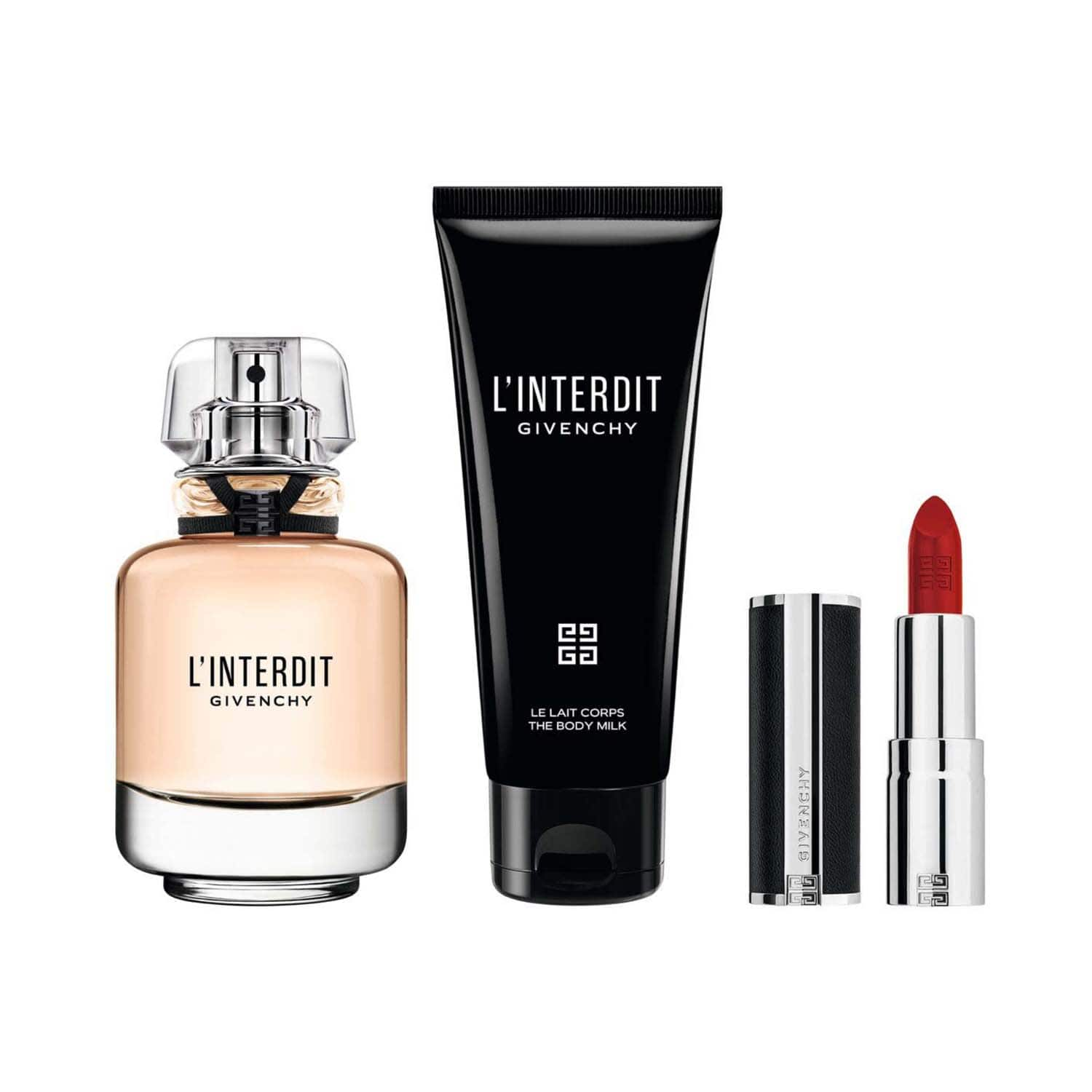 Givenchy | Givenchy L'Interdit Gift Set (Eau De Parfum 50ml + Body Lotion 75ml + Le Rouge Interdit 333)