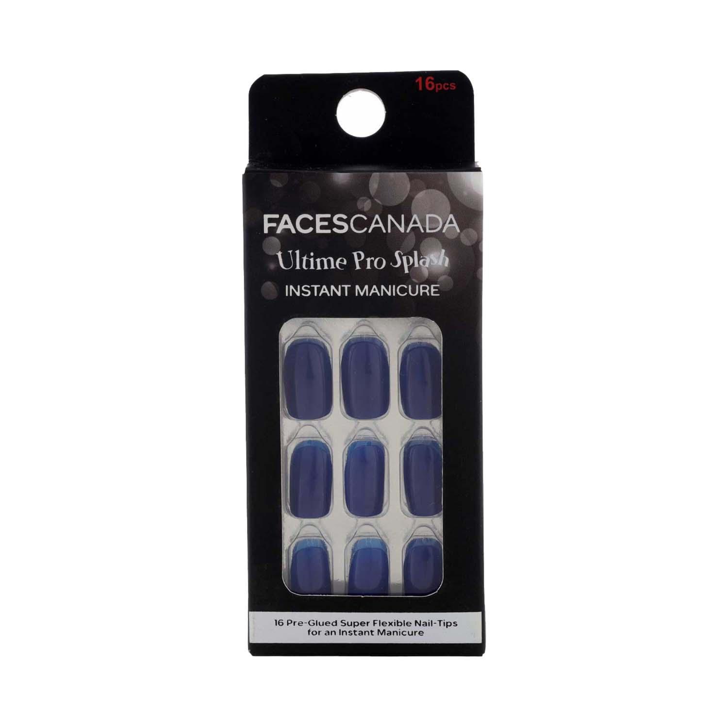 Faces Canada | Faces Canada Ultime Pro Splash Instant Manicure Nail Extension - Midnight (16 pcs)