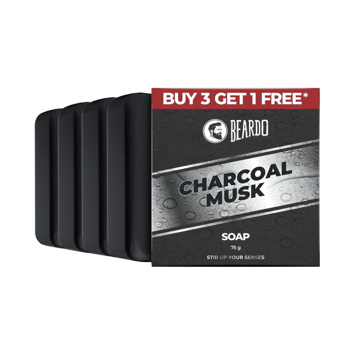 Beardo | Beardo Charcoal Musk Soap - (3 pcs)