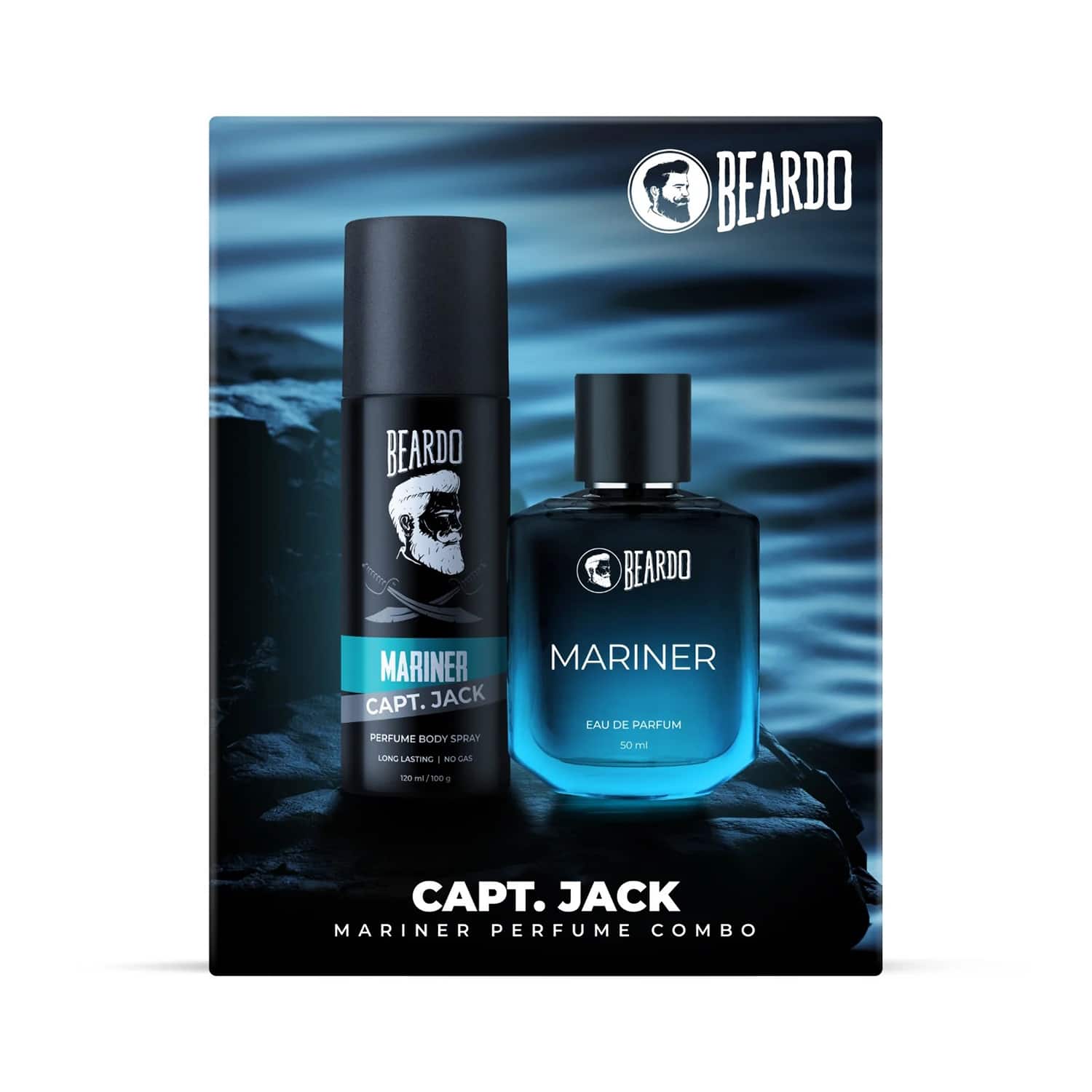 Beardo | Beardo Mariner Eau De Parfum And Capt Jack Body Spray Set - (2 pcs)