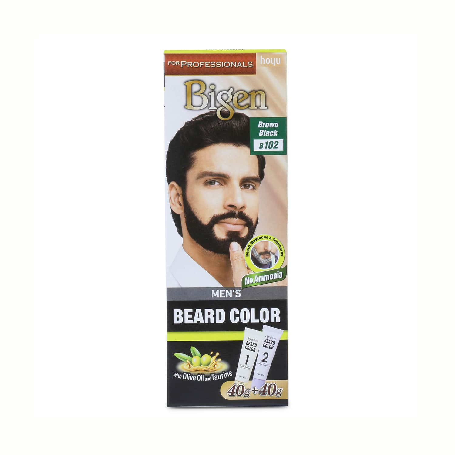 Bigen | Bigen Men’s Beard Color - B102 Brown Black (40g + 40g)