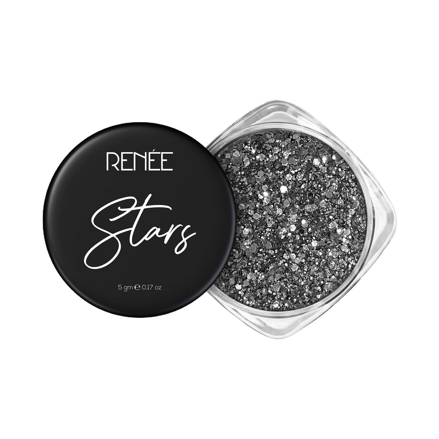RENEE | Renee Cosmetics Stars Face & Body Glitter - Metallic Silver (5 g)