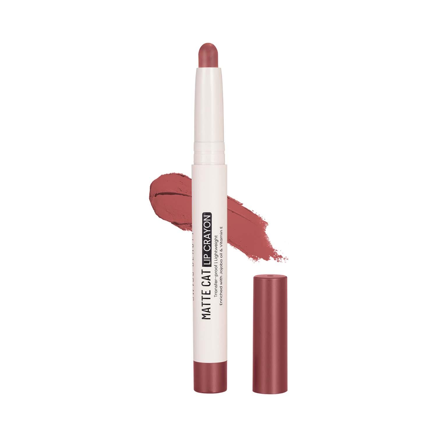 Swiss Beauty | Swiss Beauty Matte Cat Lip Crayon - Spiced-Coral (1.5 g)