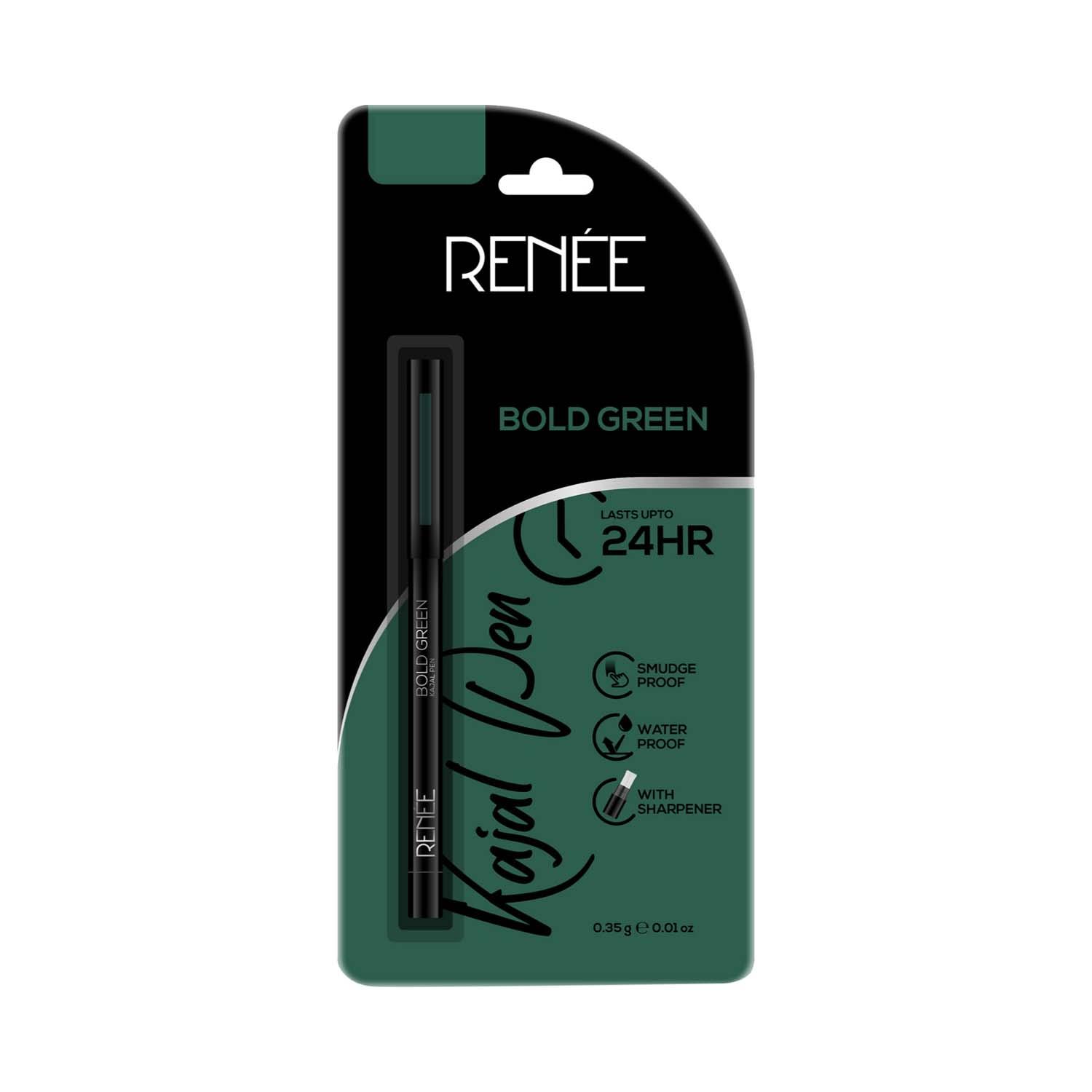 RENEE | Renee Cosmetics Kajal Pen With Sharpener - Bold Green (0.35 g)