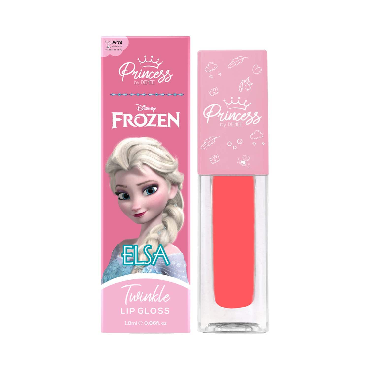 RENEE | Disney Frozen Princess By Renee Cosmetics Twinkle Lip Gloss - Elsa Pink (1.8 ml)