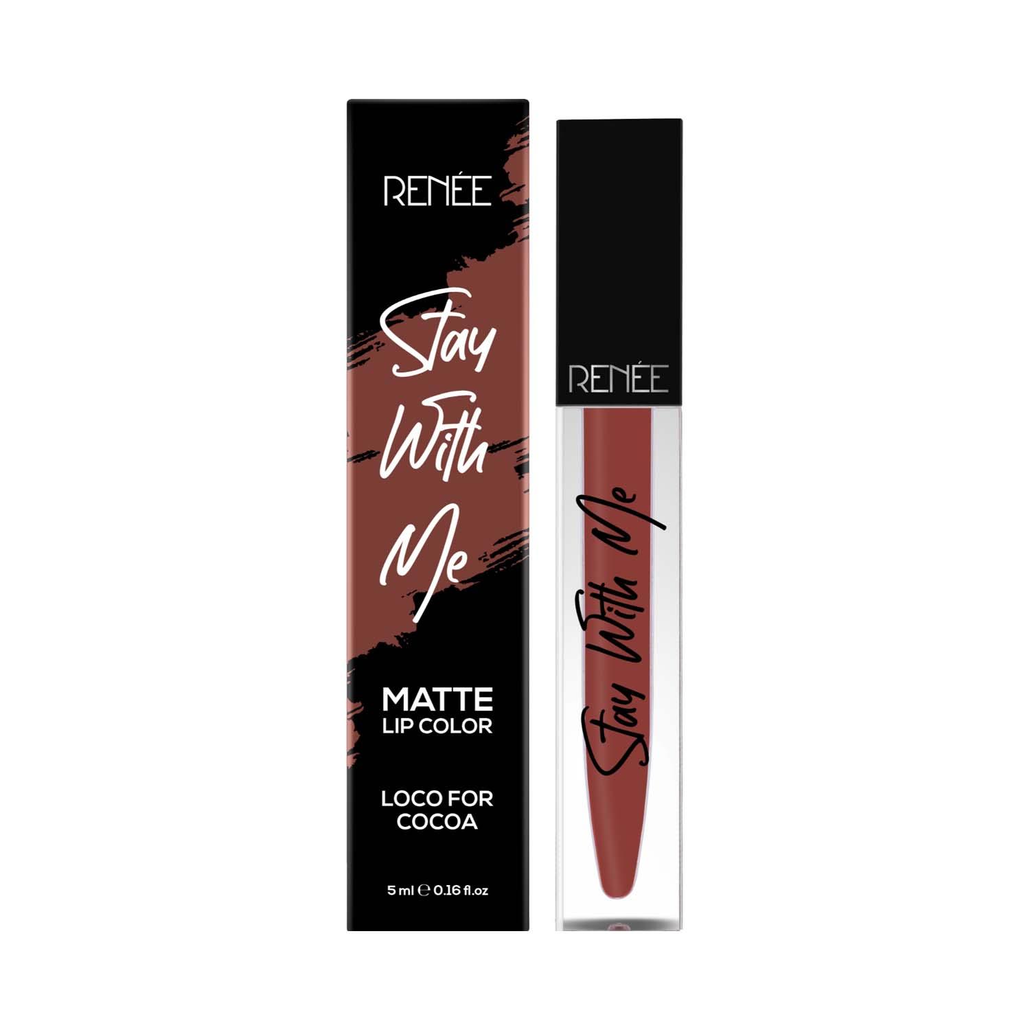 RENEE | Renee Cosmetics Stay With Me Matte Lip Color - Loco For Cocoa (5 ml)