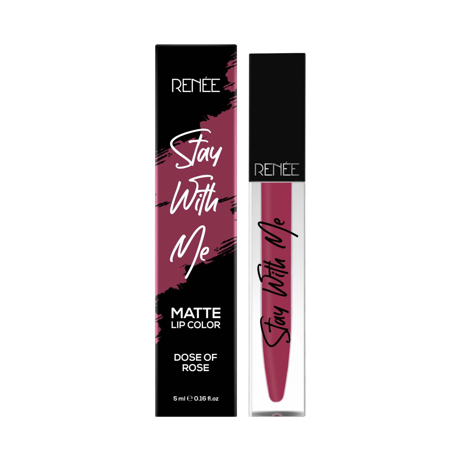 RENEE | Renee Cosmetics Stay With Me Matte Lip Color - Dose Of Rose (5 ml)