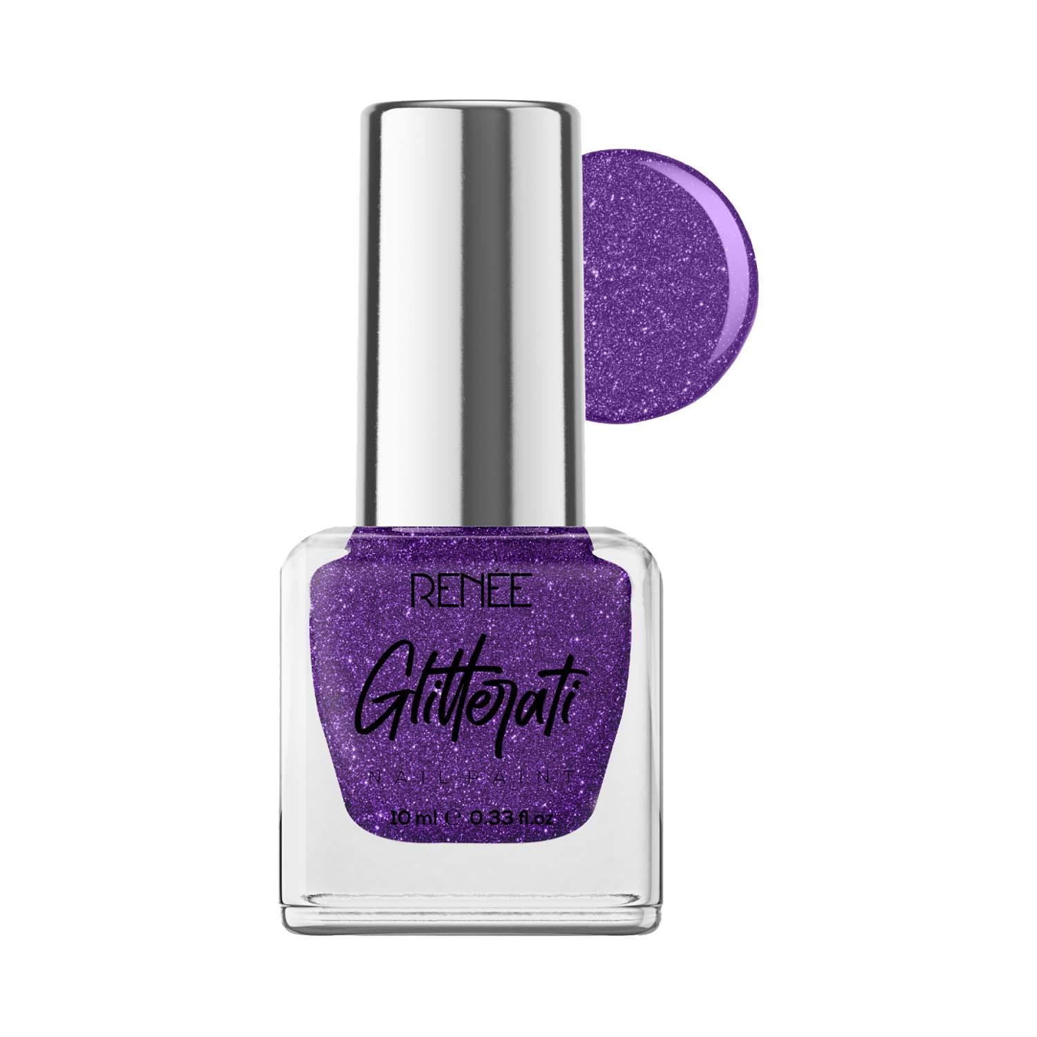 RENEE | Renee Cosmetics Glitterati Nail Paint - Purple Galaxy (10 ml)