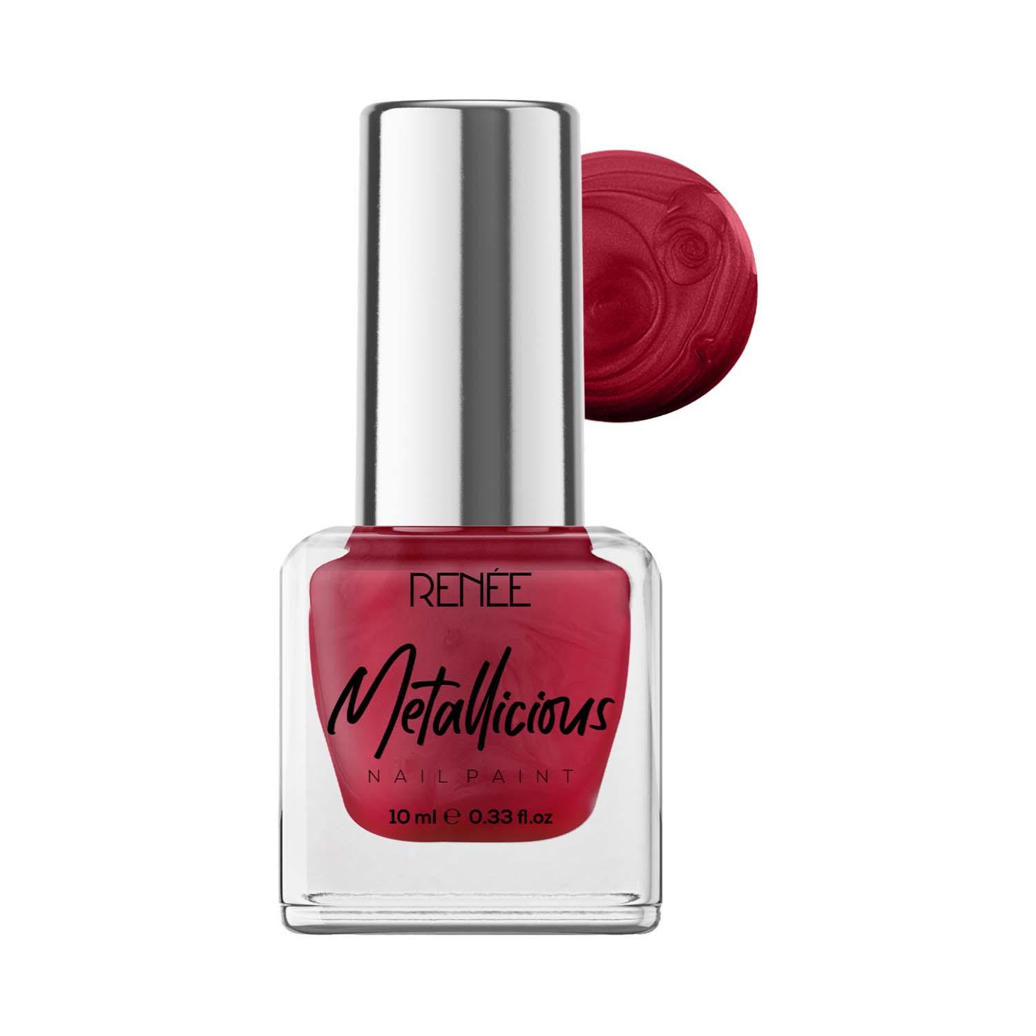 RENEE | Renee Cosmetics Metallicious Nail Paint - Christmas Red (10 ml)