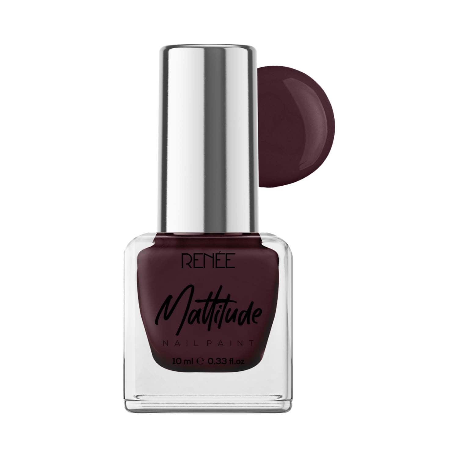 RENEE | Renee Cosmetics Mattitude Nail Paint - Mega Maroon (10 ml)