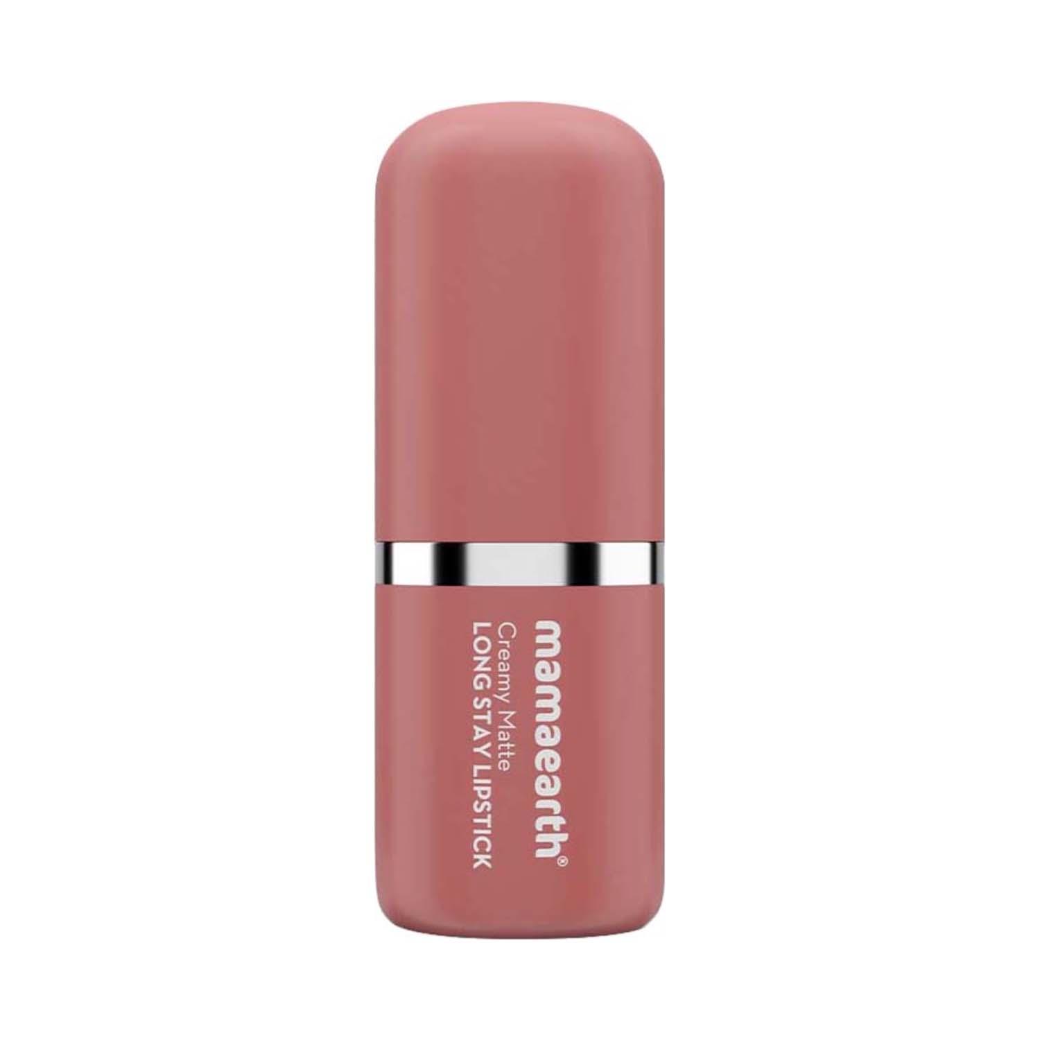 Mamaearth | Mamaearth Creamy Matte Long Stay Lipstick - Pillow Nude (4.2 g)