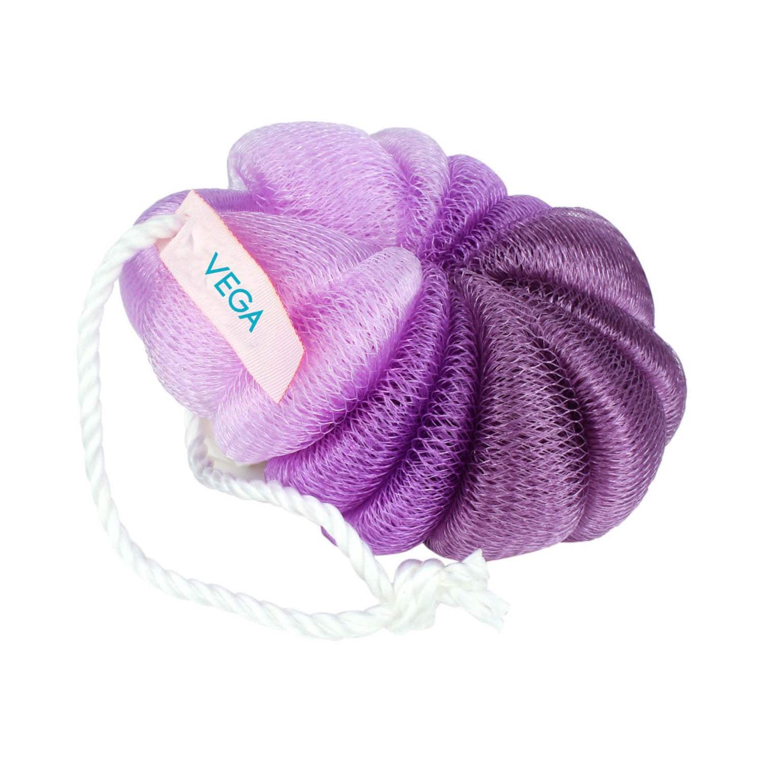 Vega | Vega Flower Body Bath Sponge Loofah for Men & Women (BA-3/6) Purple (67 g)