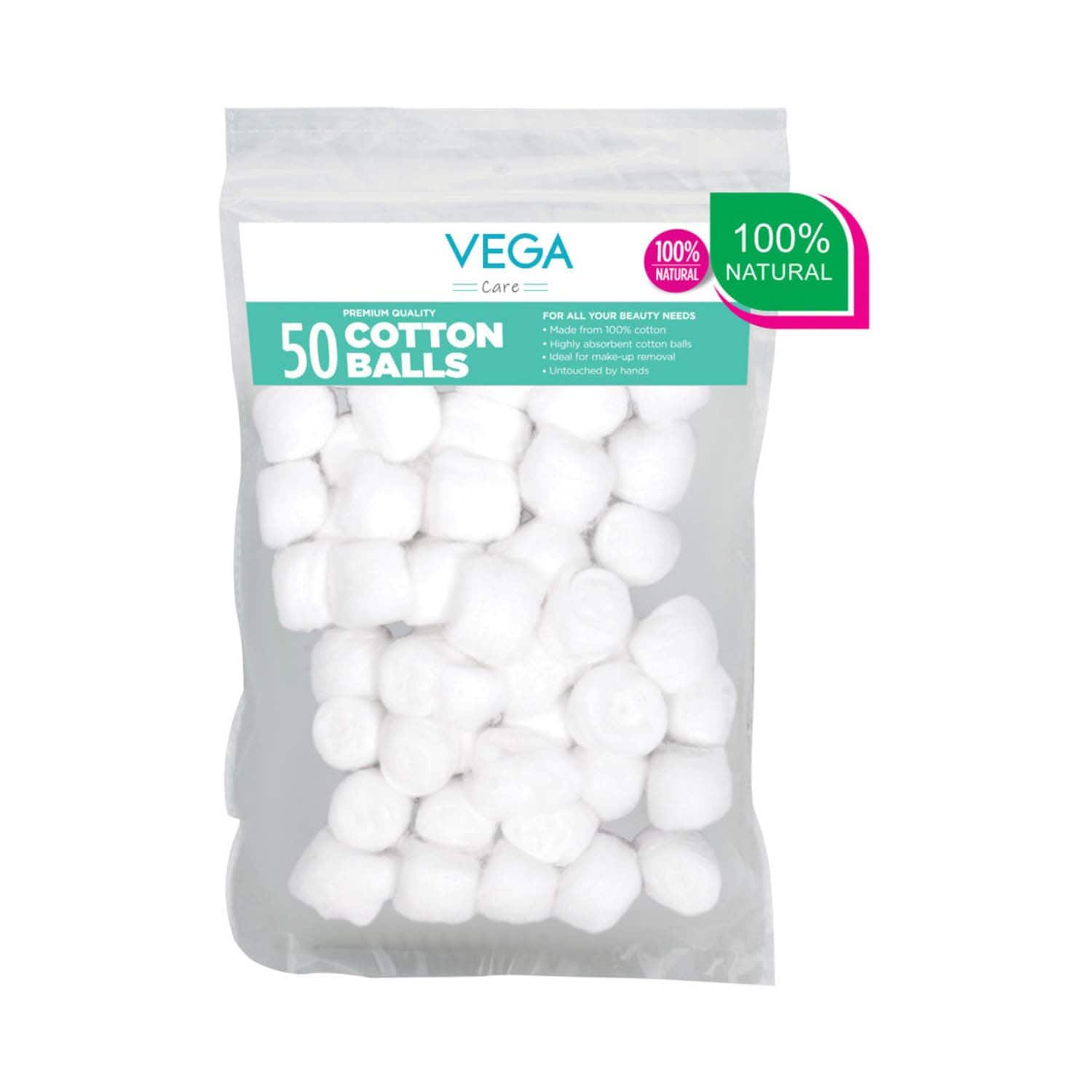 Vega | Vega Cotton Ball, White (Pack of 2)