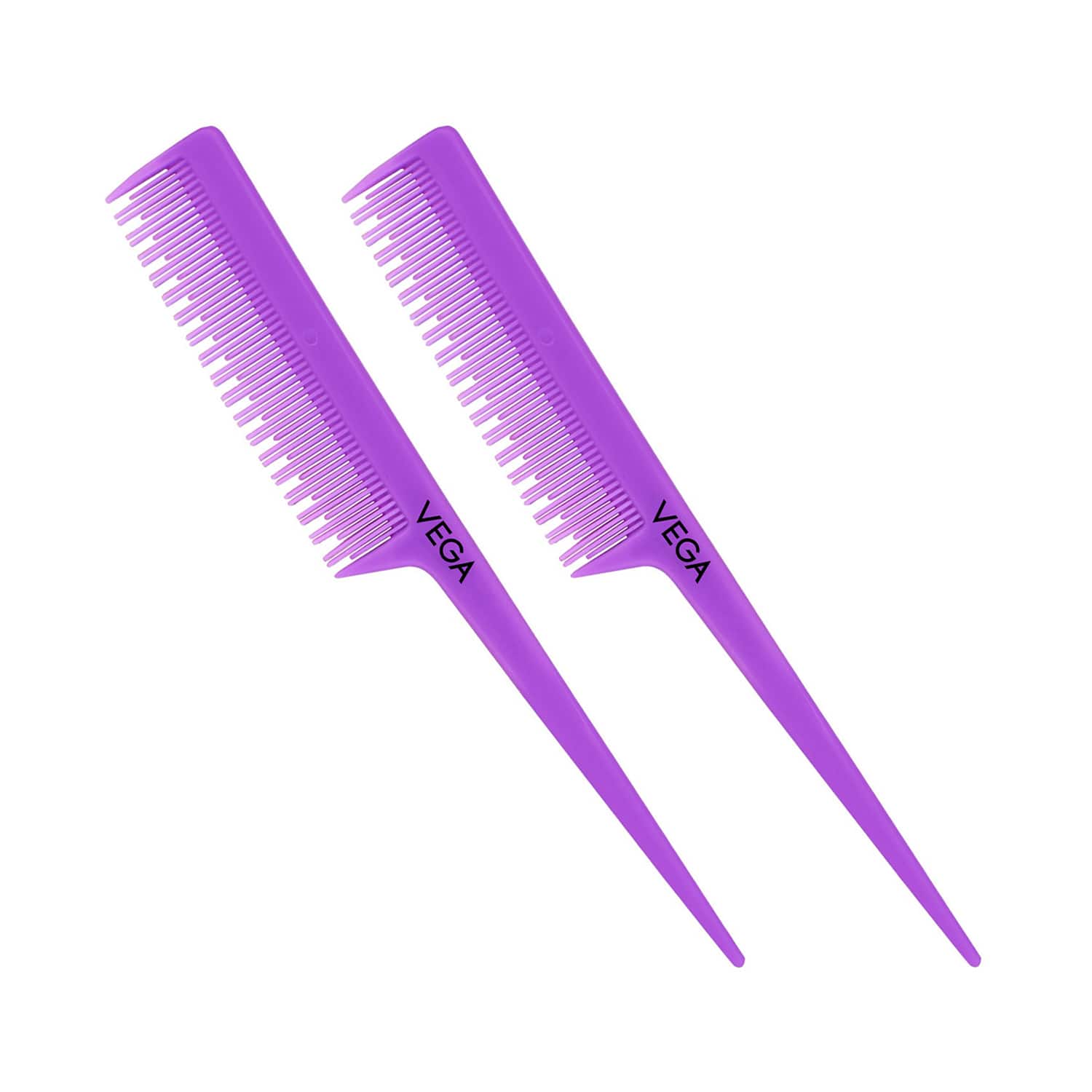Vega | Vega Tail Hair Comb India's No.1 Hair Comb Brand for Women Multicolor Pack of 2 (VC21243) (15 g)