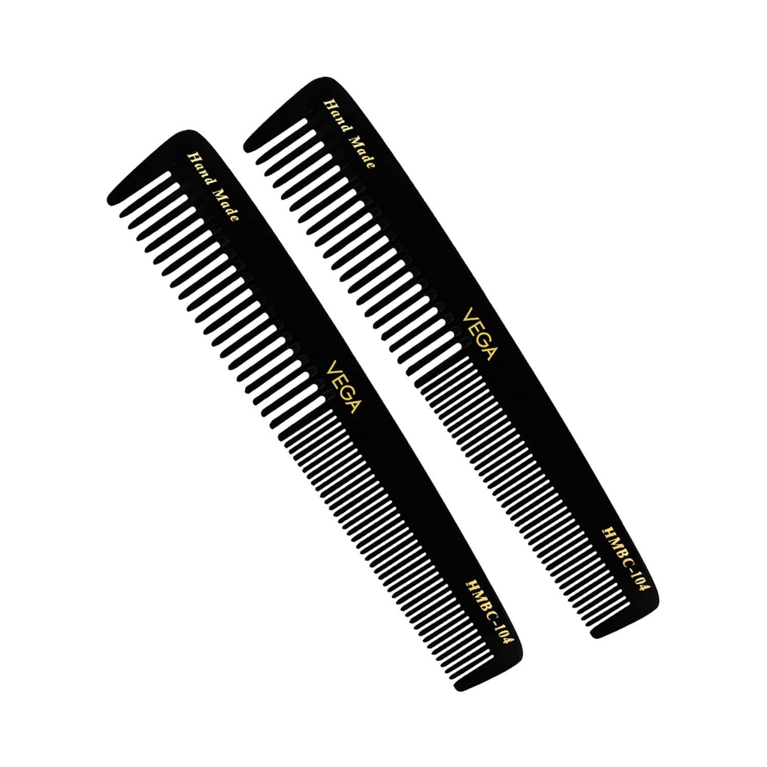 Vega | Vega Graduated Dressing Hair Comb for Men and Women Black Pack of 2 (VC2HMBC-104) (25 g)